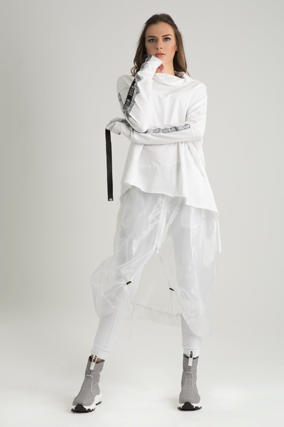 Beyaz Uzun T-shirt 6071