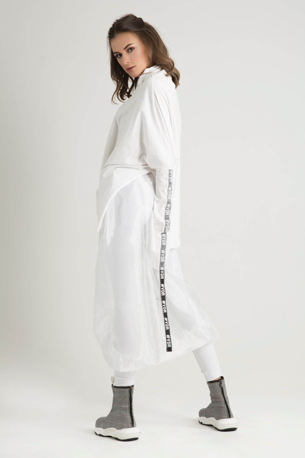 Beyaz Uzun T-shirt 6071