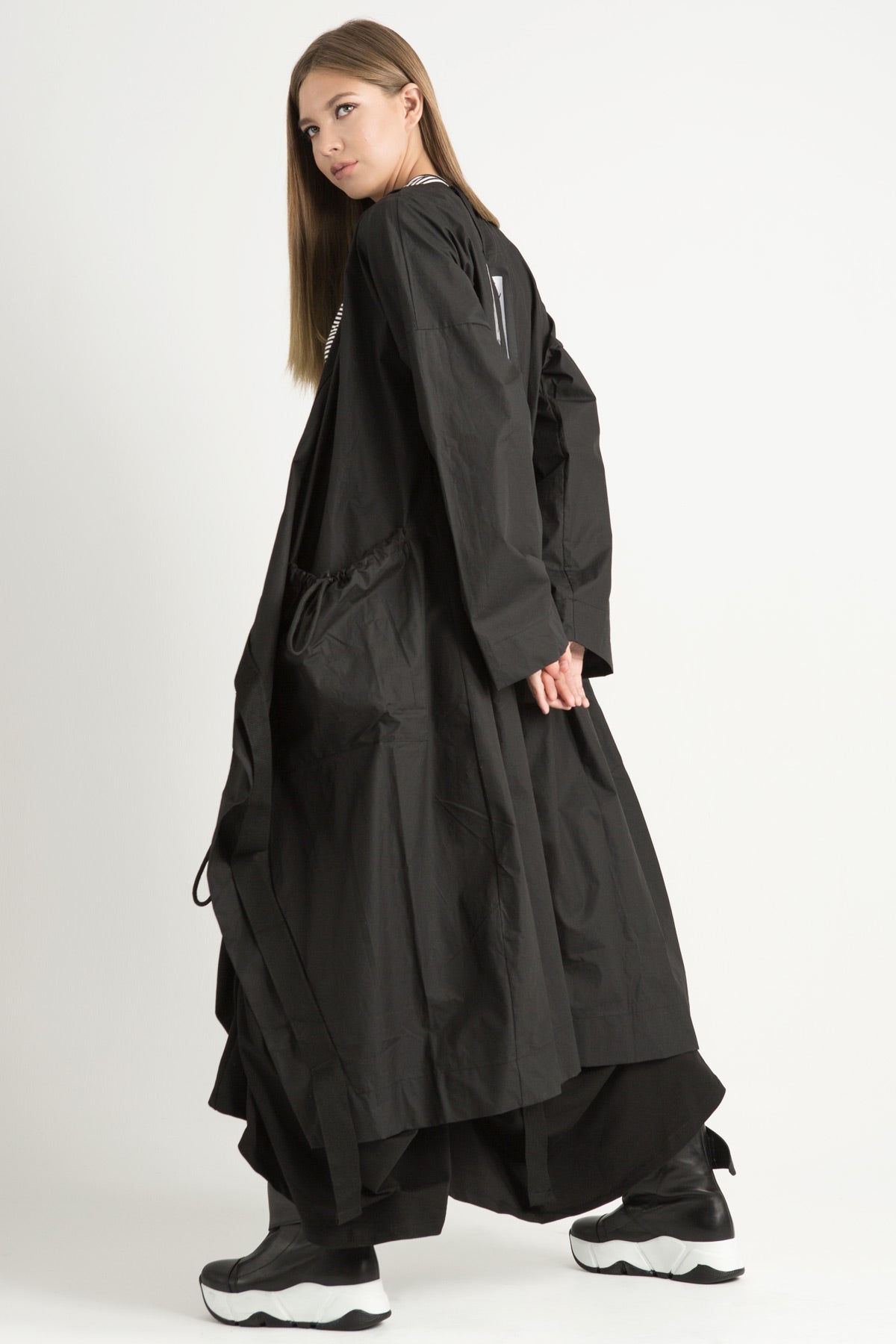 Siyah Trençkot 6087