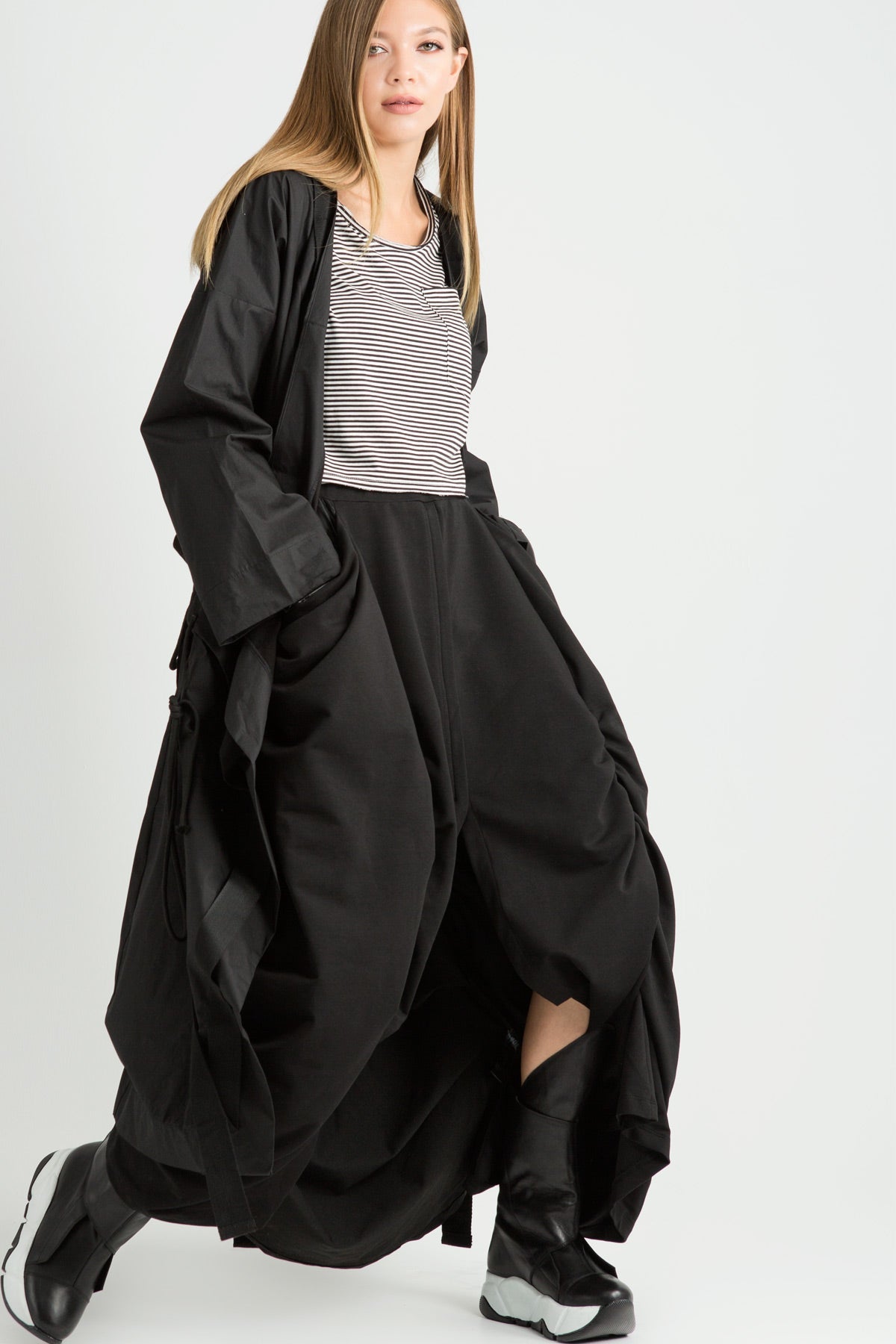 Siyah Trençkot 6087