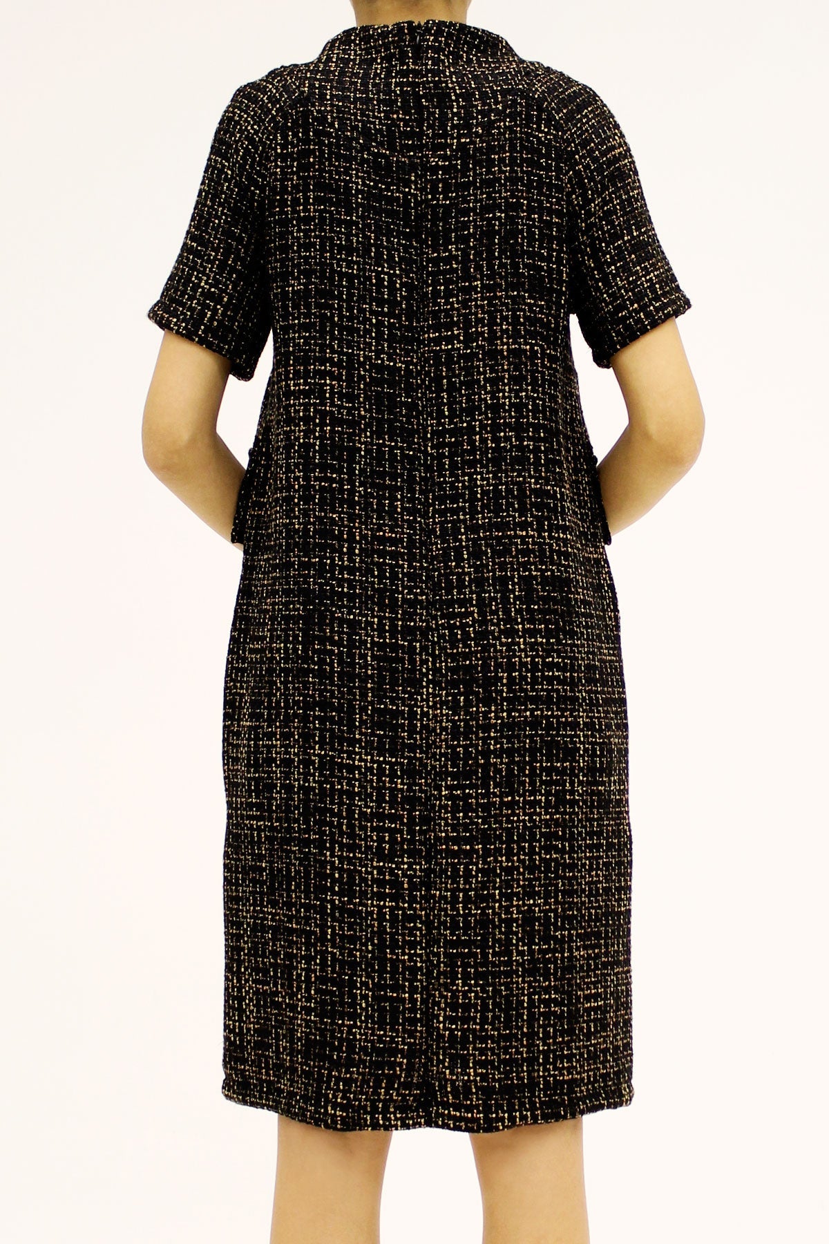 Siyah Vizon Elbise 6092