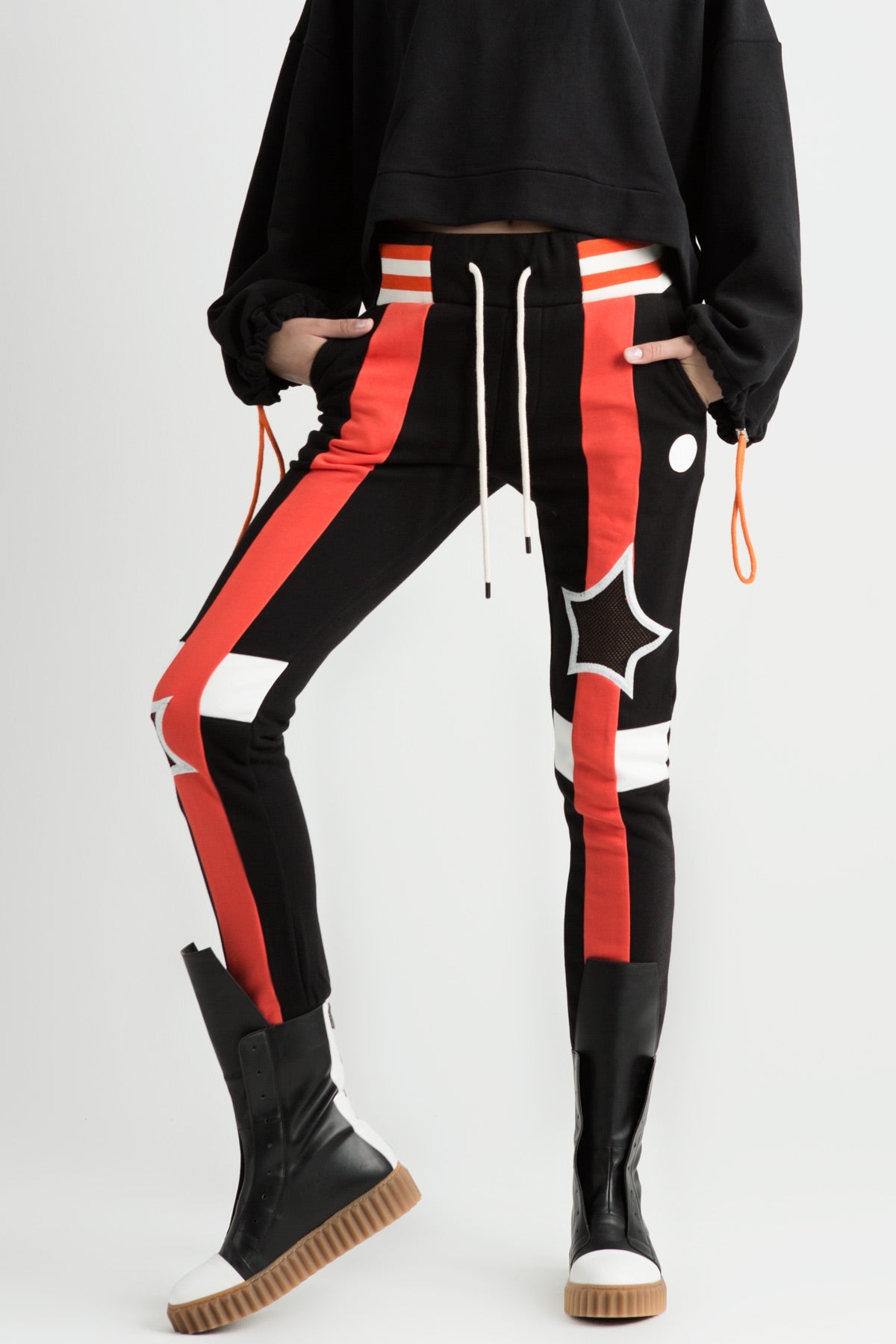 Siyah Turuncu Pantolon 6205