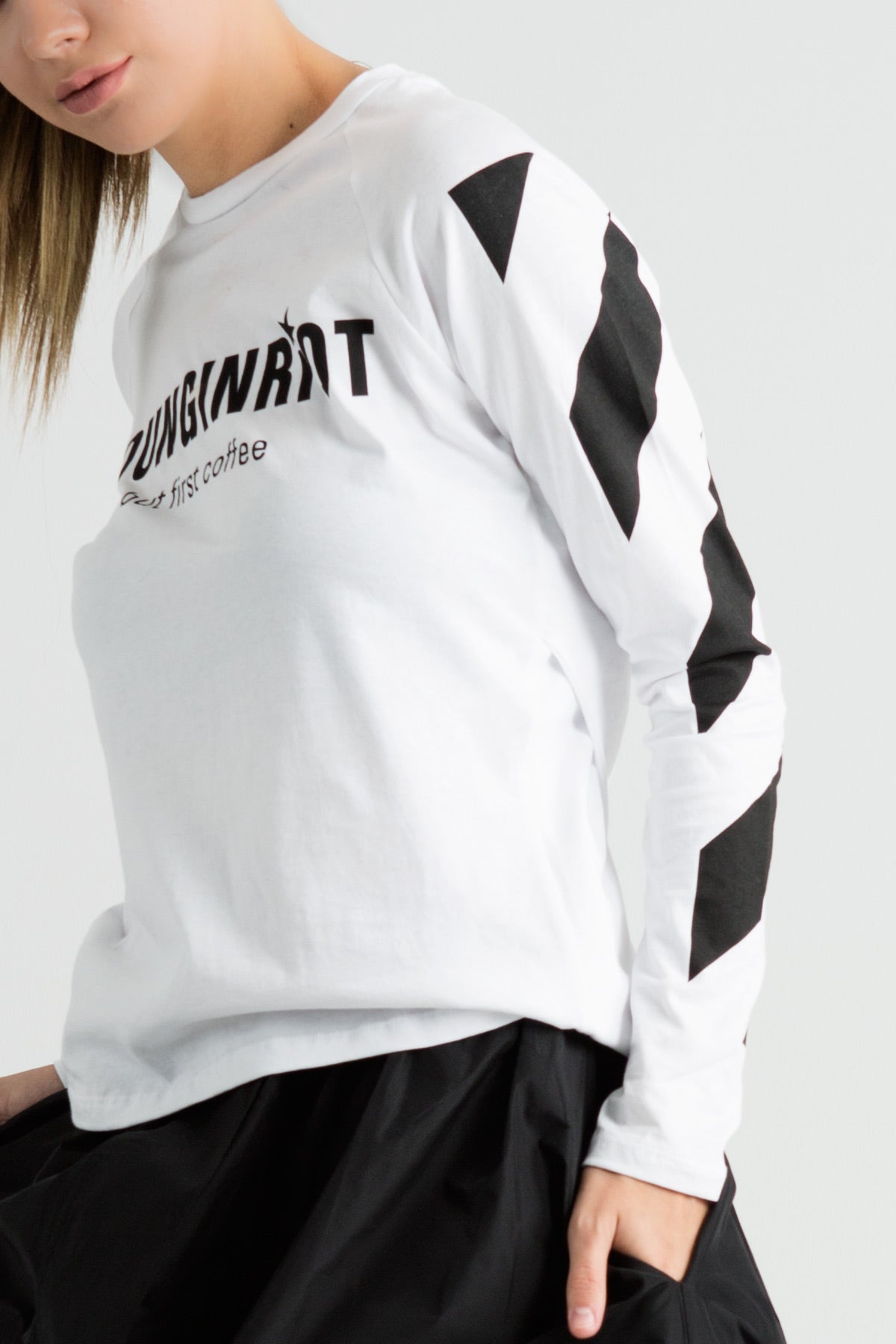 Beyaz  Uzun T-shirt 6281