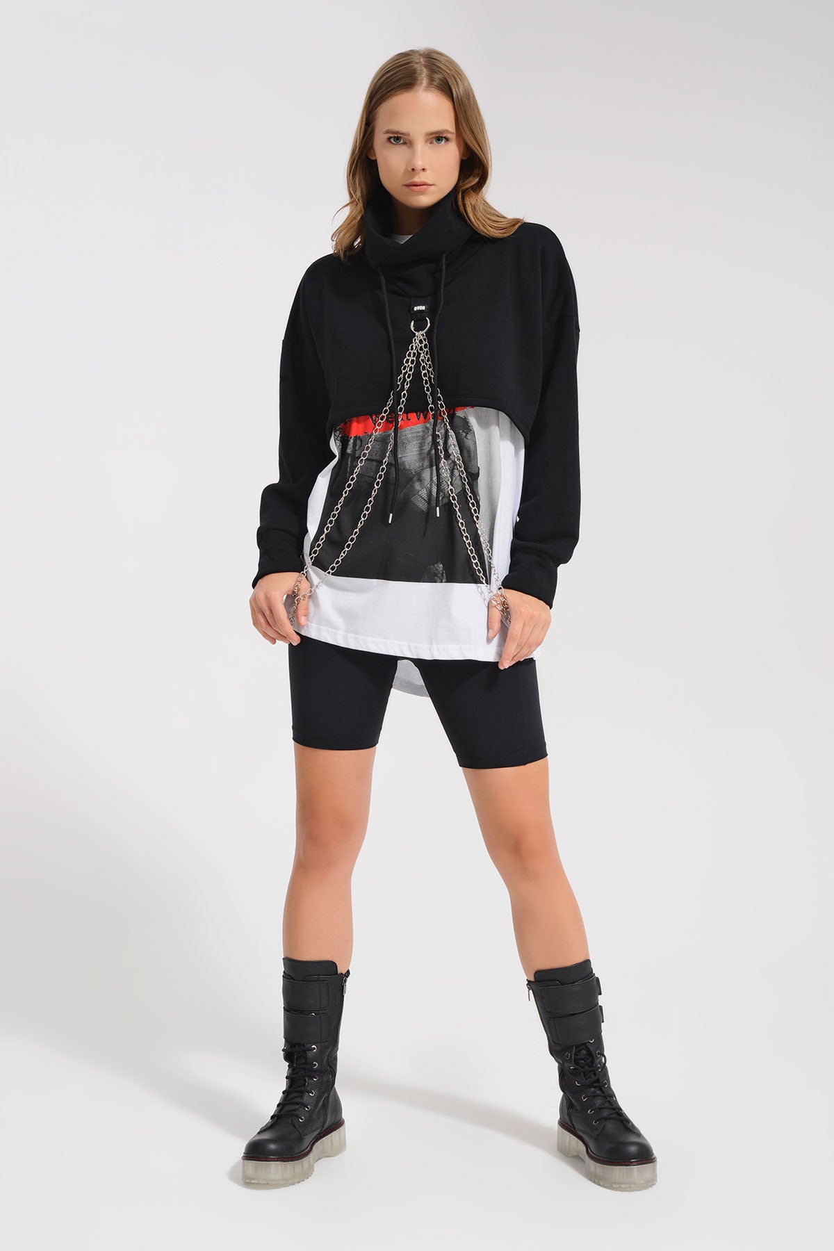 Siyah Sweatshirt 8065