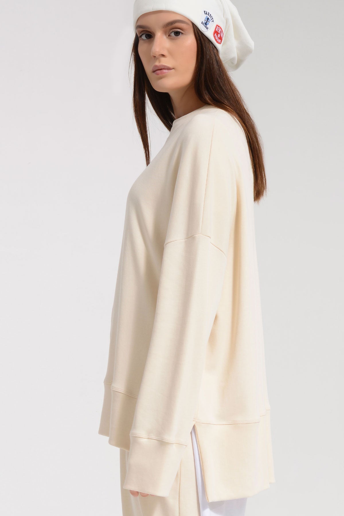 Bej Sweatshirt 8195