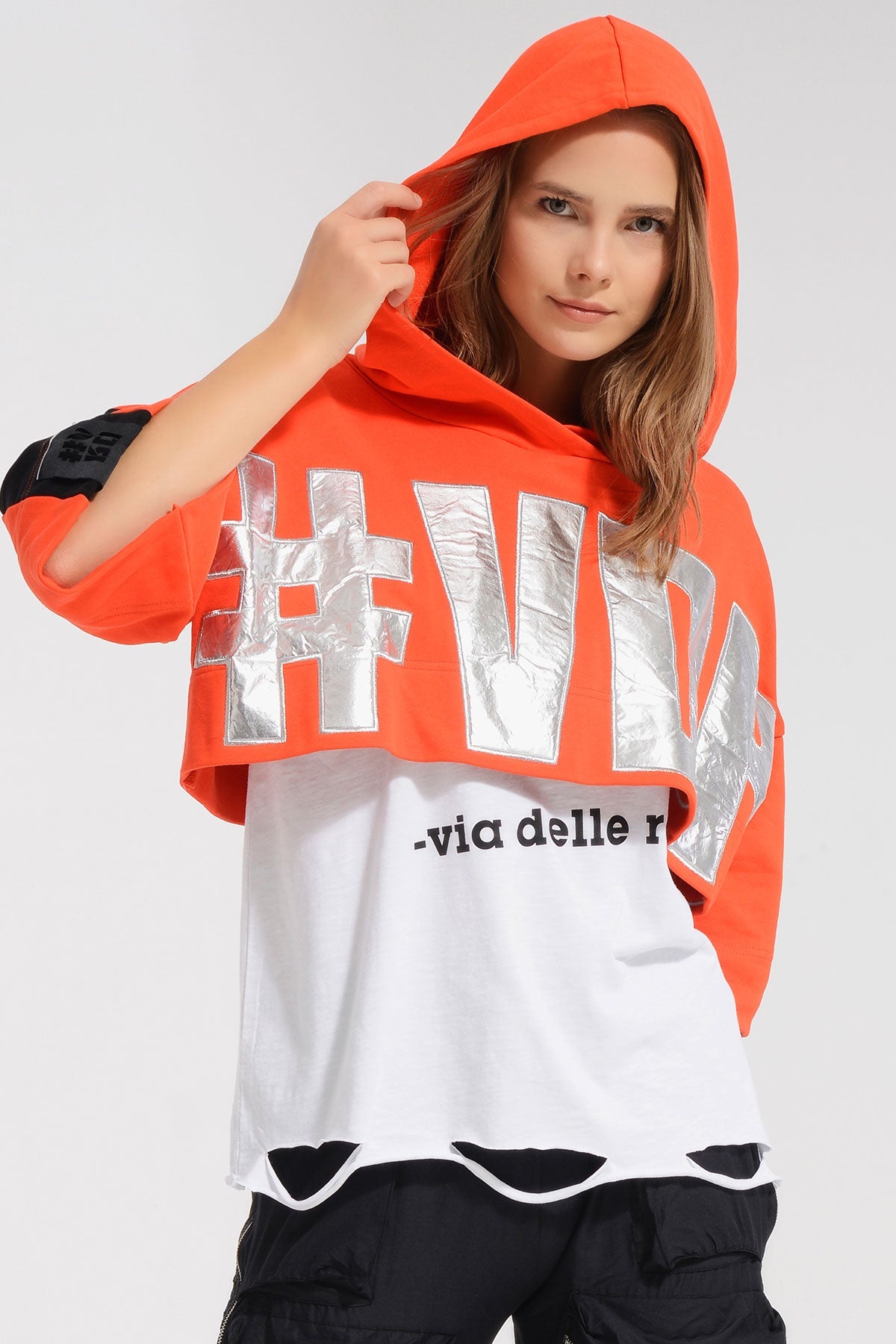 Turuncu Sweatshirt 8214