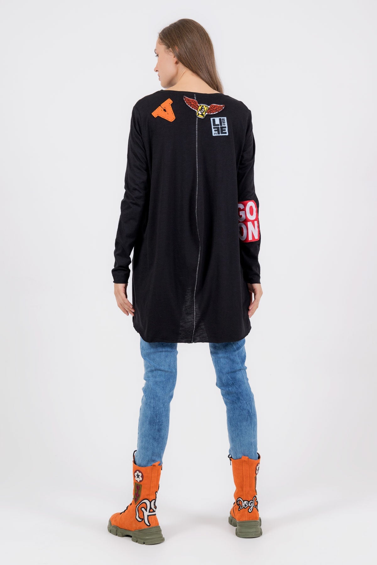 Siyah Uzun T-shirt 8278