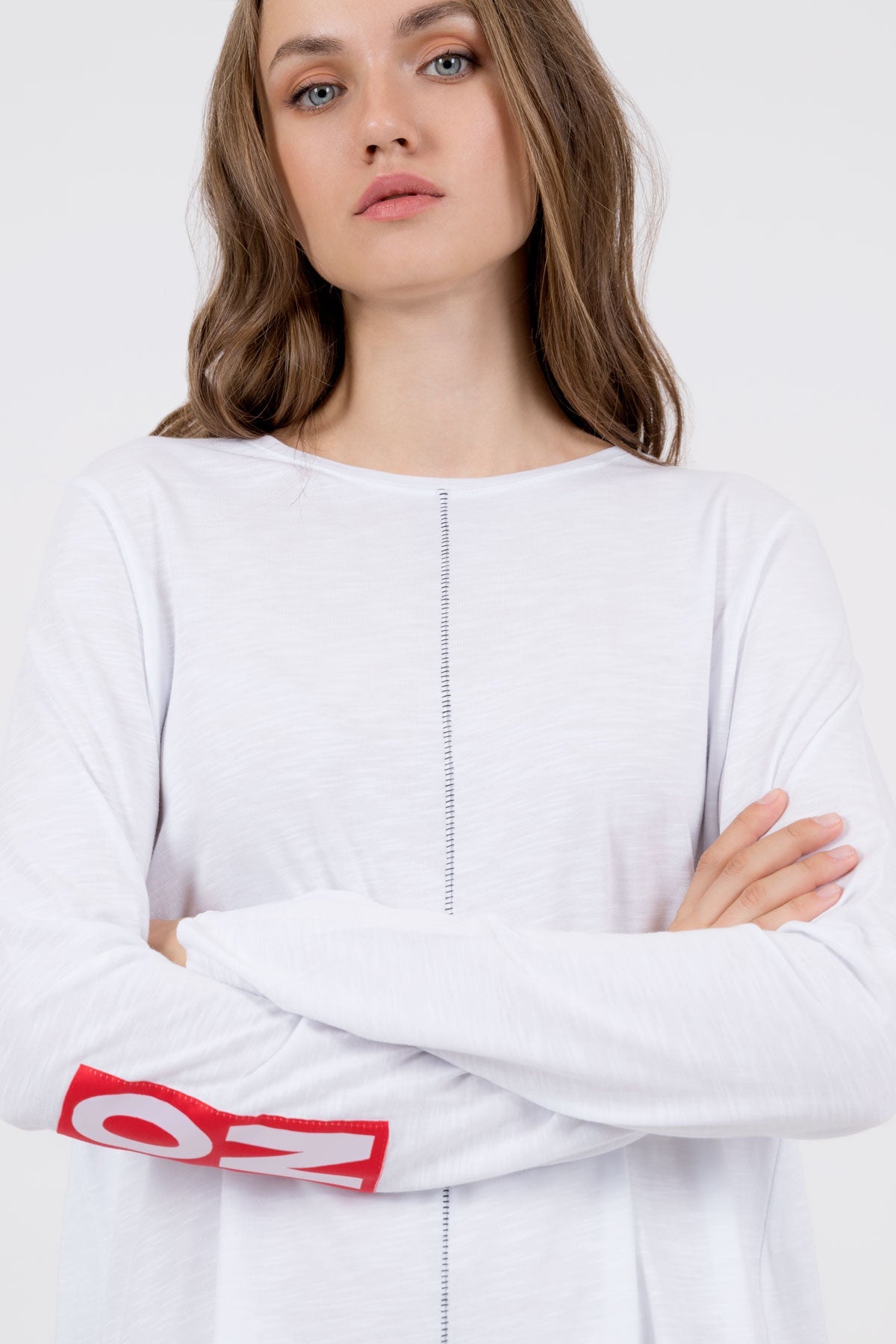Beyaz Uzun T-shirt 8278