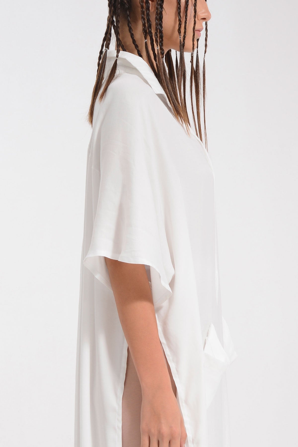 Ekru Uzun Gömlek 8305