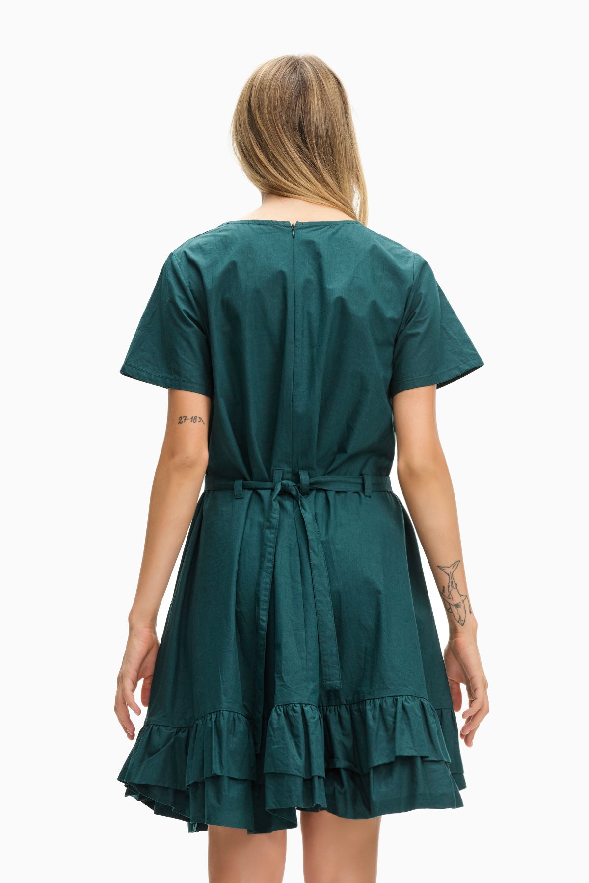 Koyu Yesil Elbise 10071