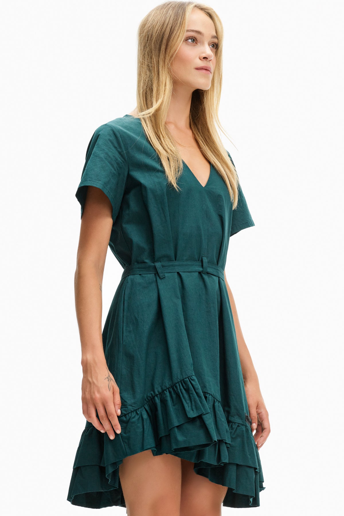 Koyu Yesil Elbise 10071