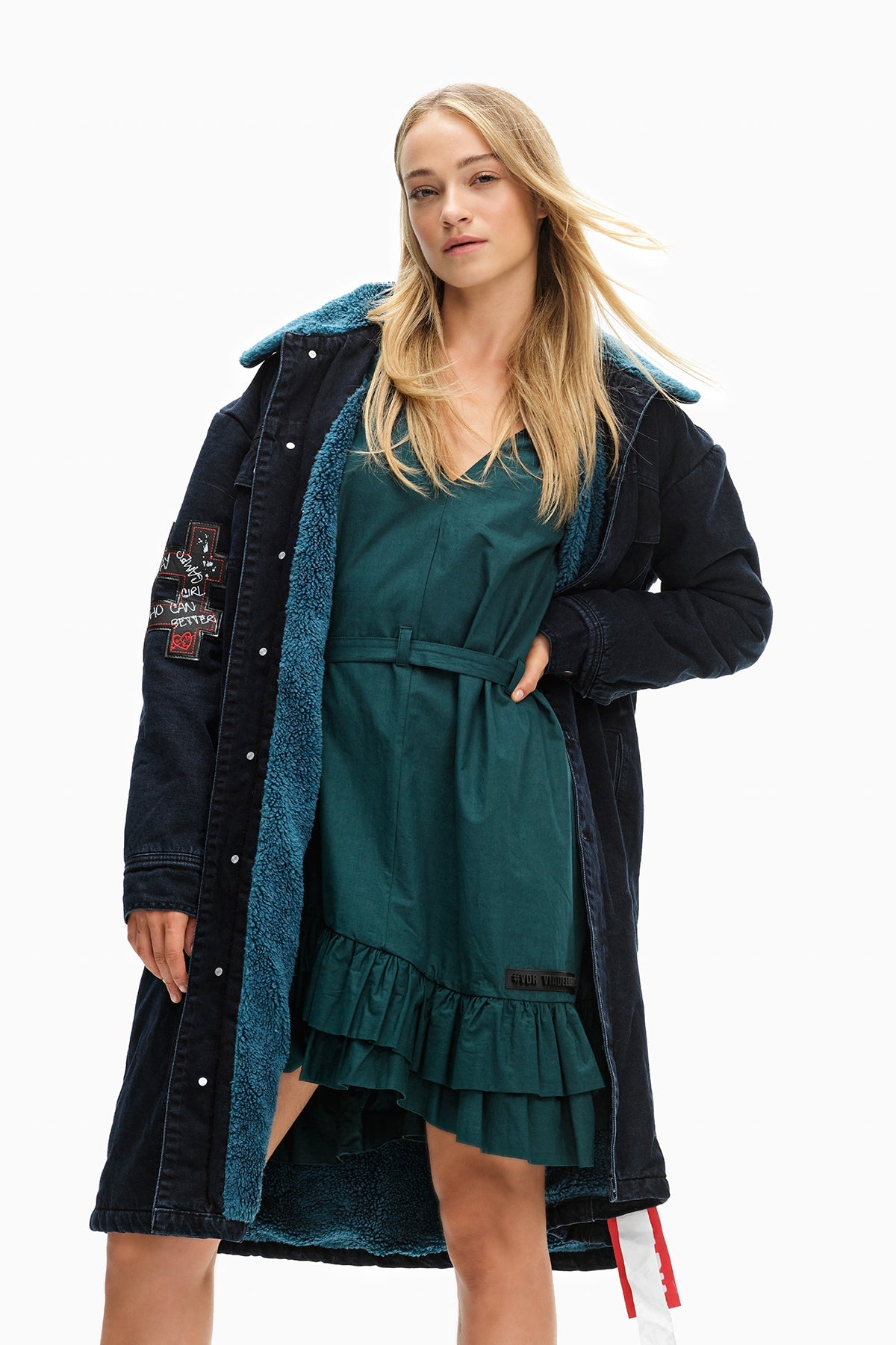 Koyu Yesil Elbise 10071