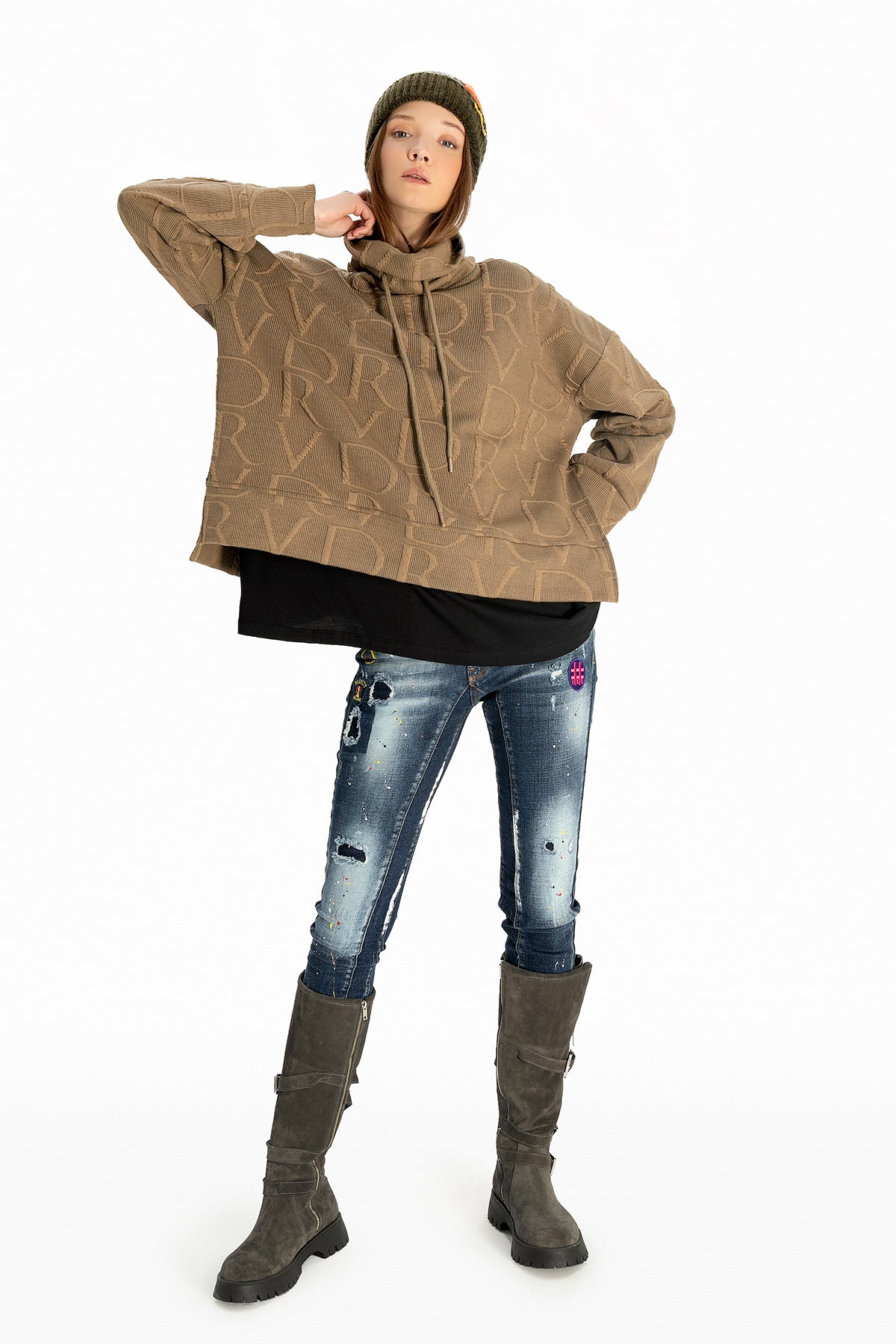 Sütlü Kahve Sweatshirt 10084