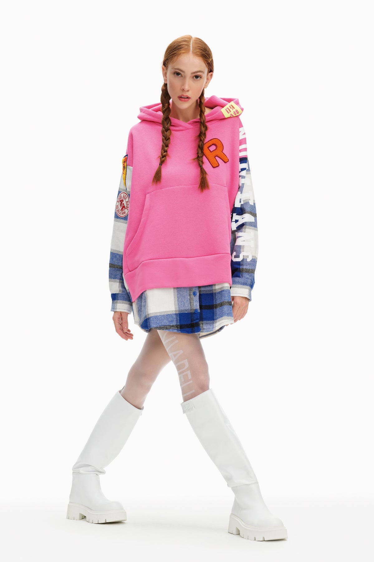 Pembe Saks Mavisi Sweatshirt 10104