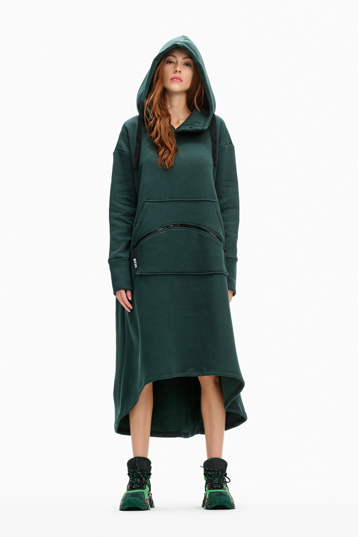 Koyu Yesil Elbise 10109