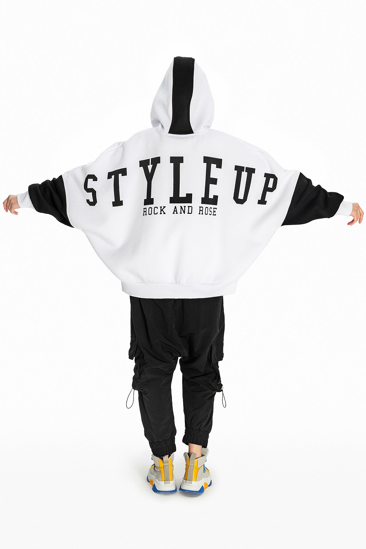 Beyaz Siyah Sweatshirt 10189