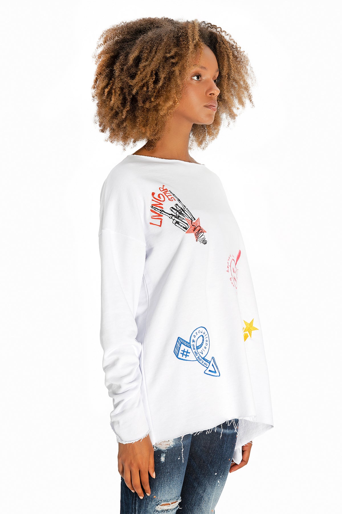Beyaz Sweatshirt 10217