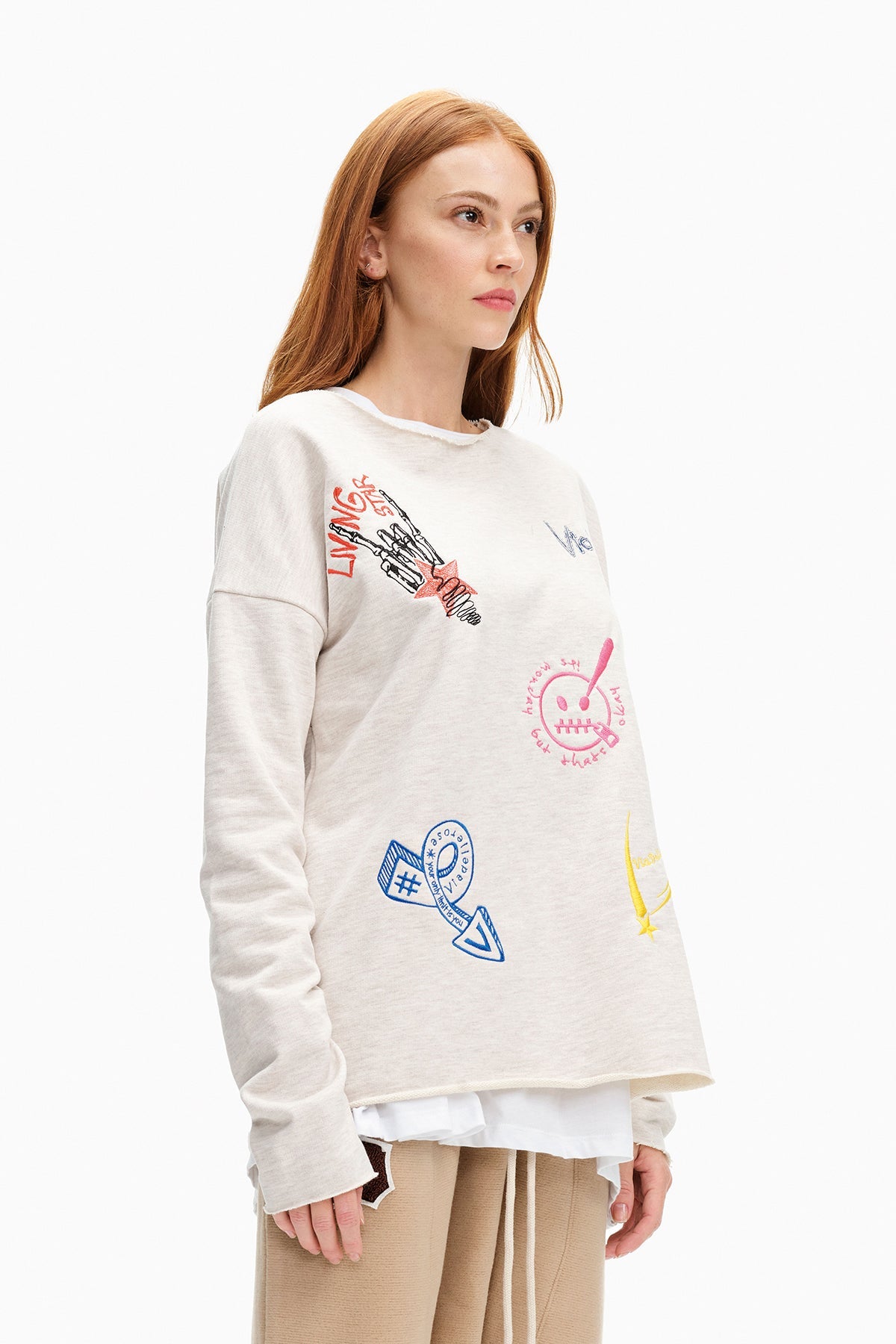 Bej Melanj Sweatshirt 10217