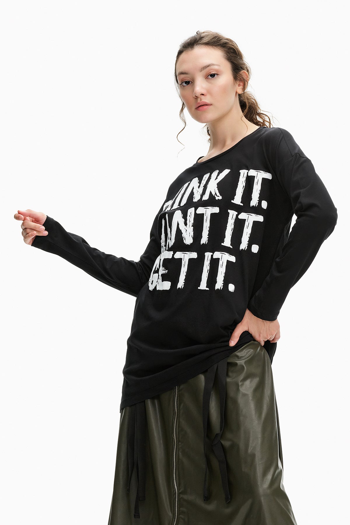 Siyah Uzun T-shirt 10324