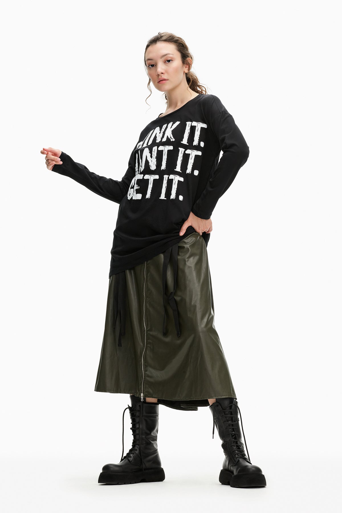 Siyah Uzun T-shirt 10324