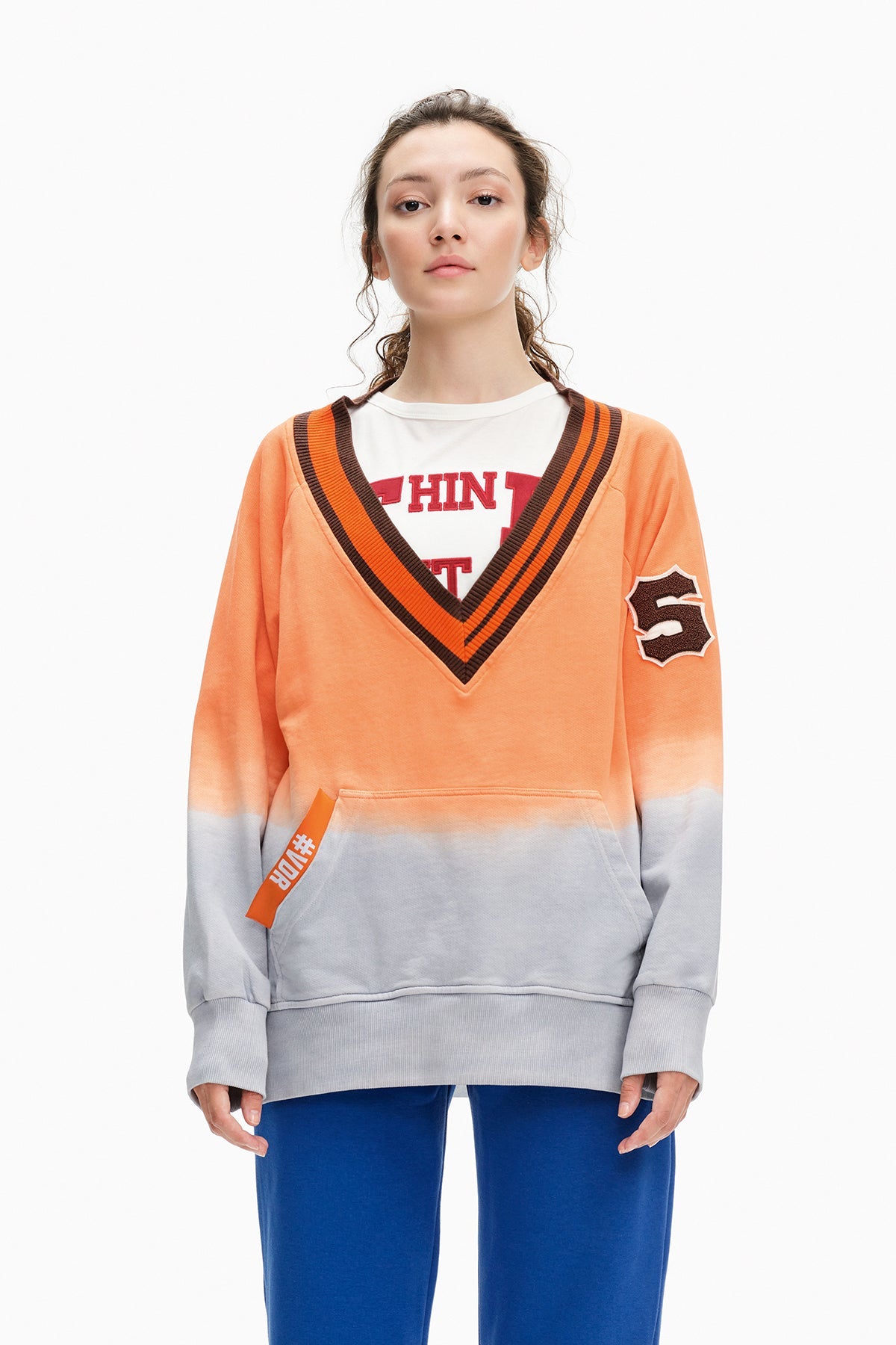 Turuncu Gri Sweatshirt 10421