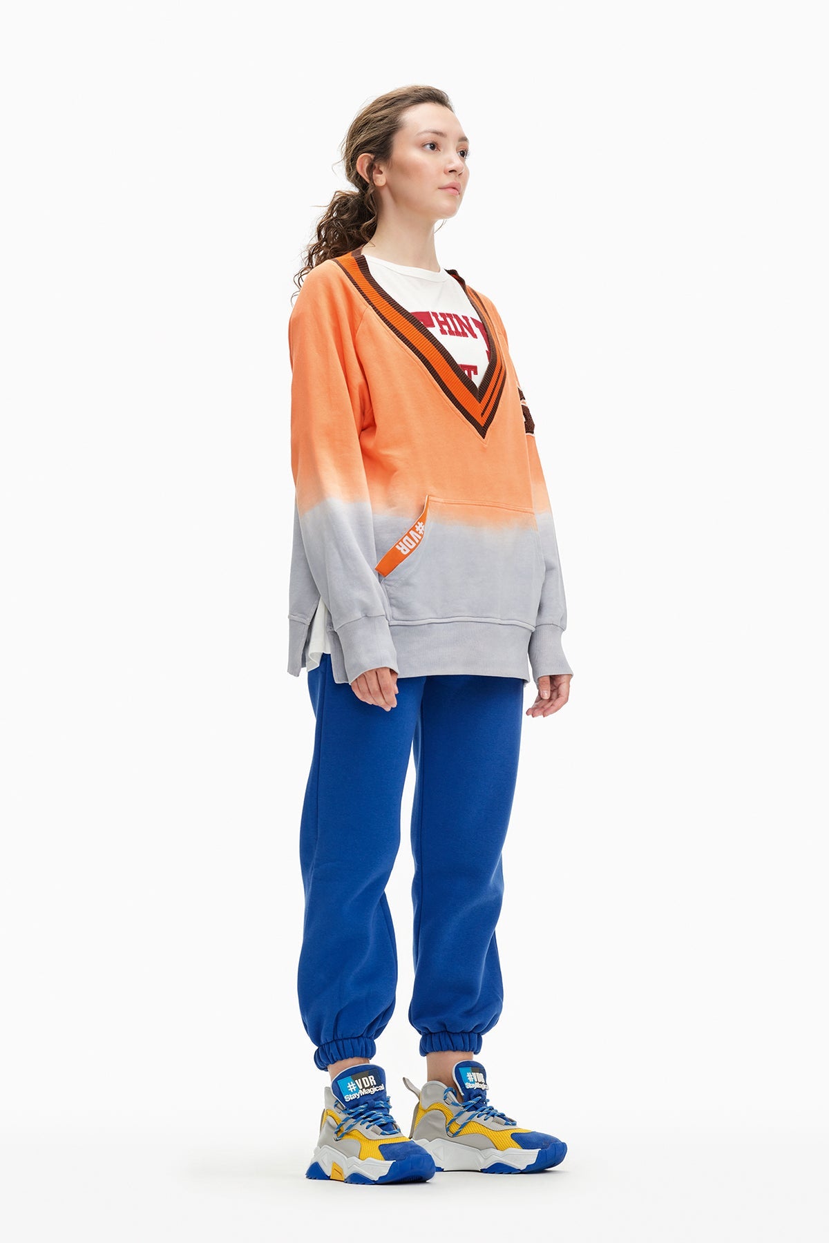 Turuncu Gri Sweatshirt 10421