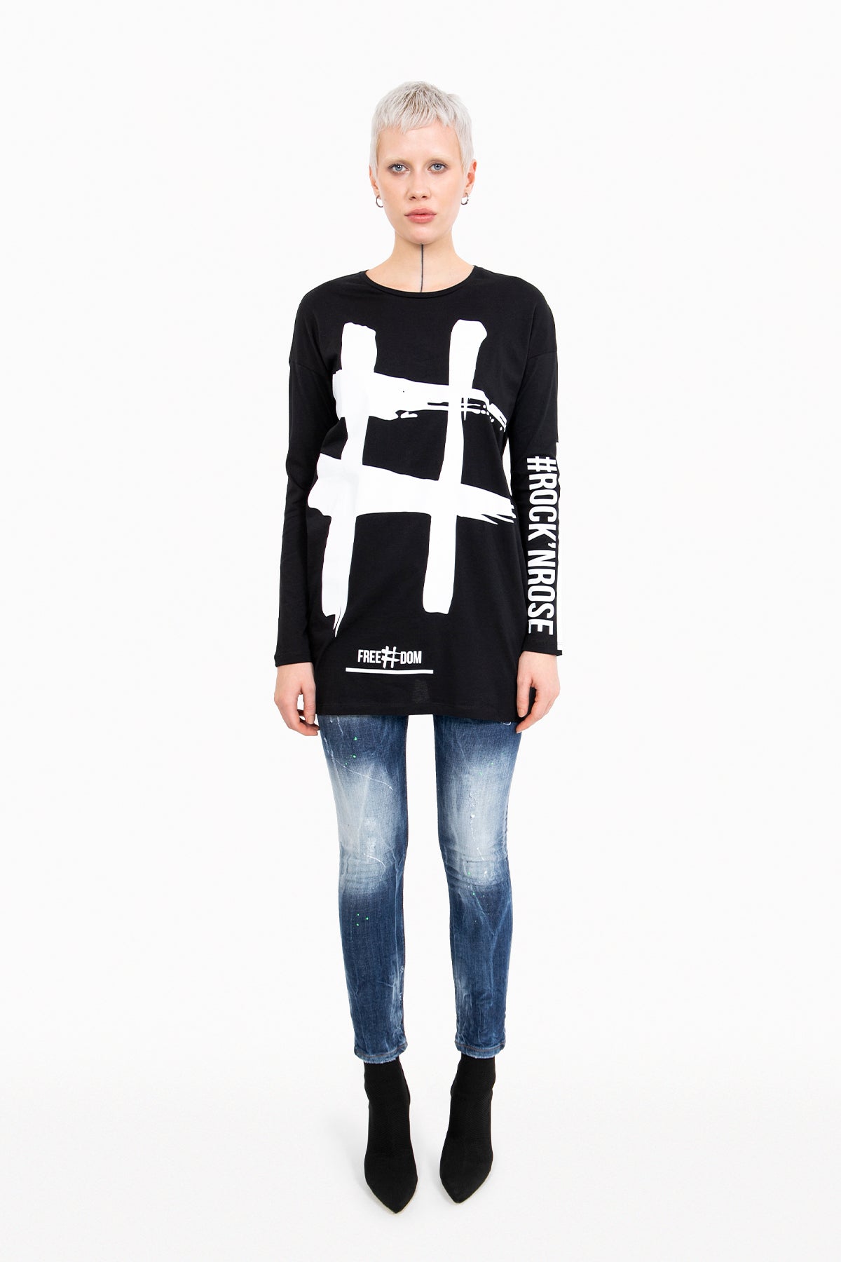 Siyah Uzun T-shirt 10449