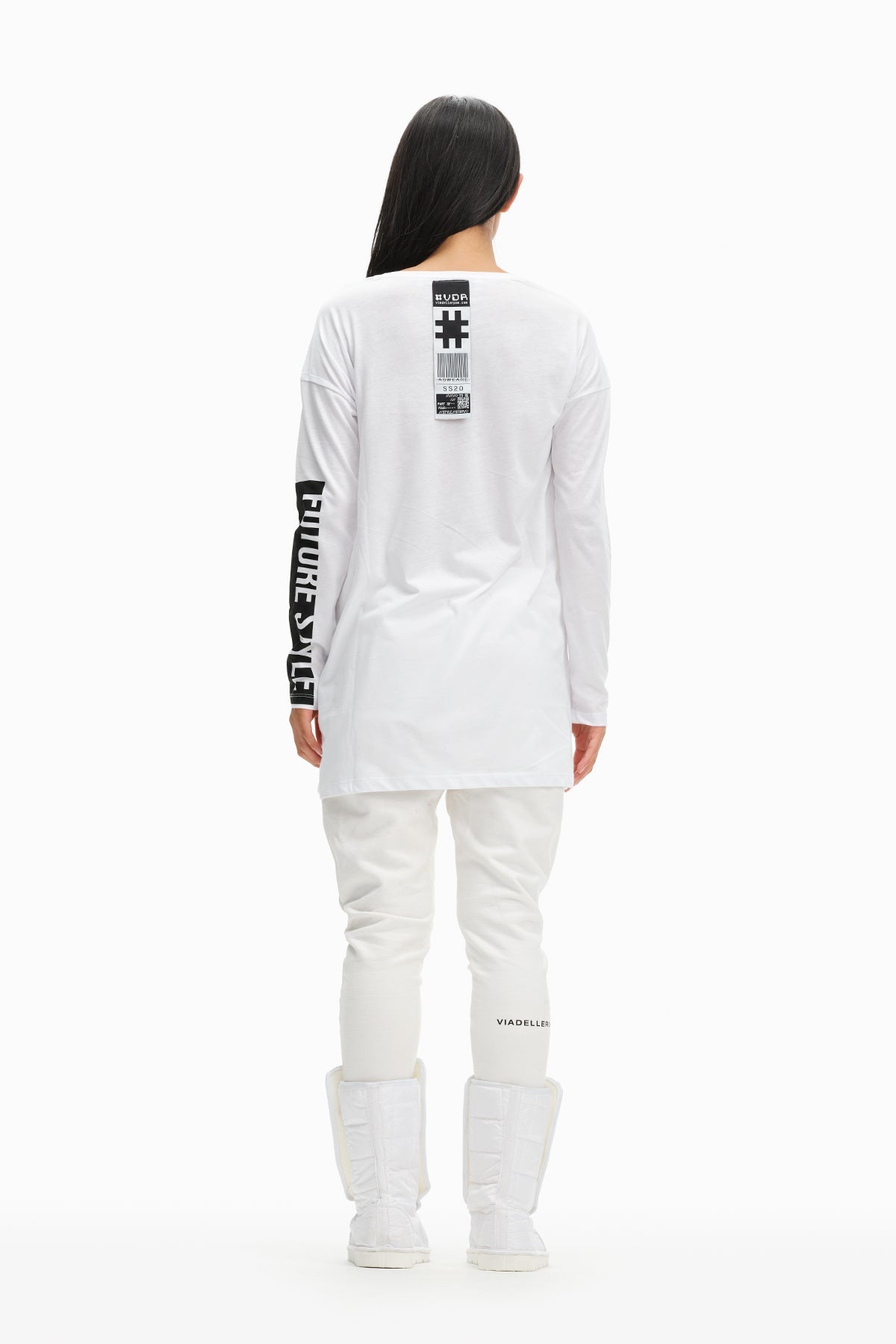 Beyaz Uzun T-shirt 10449