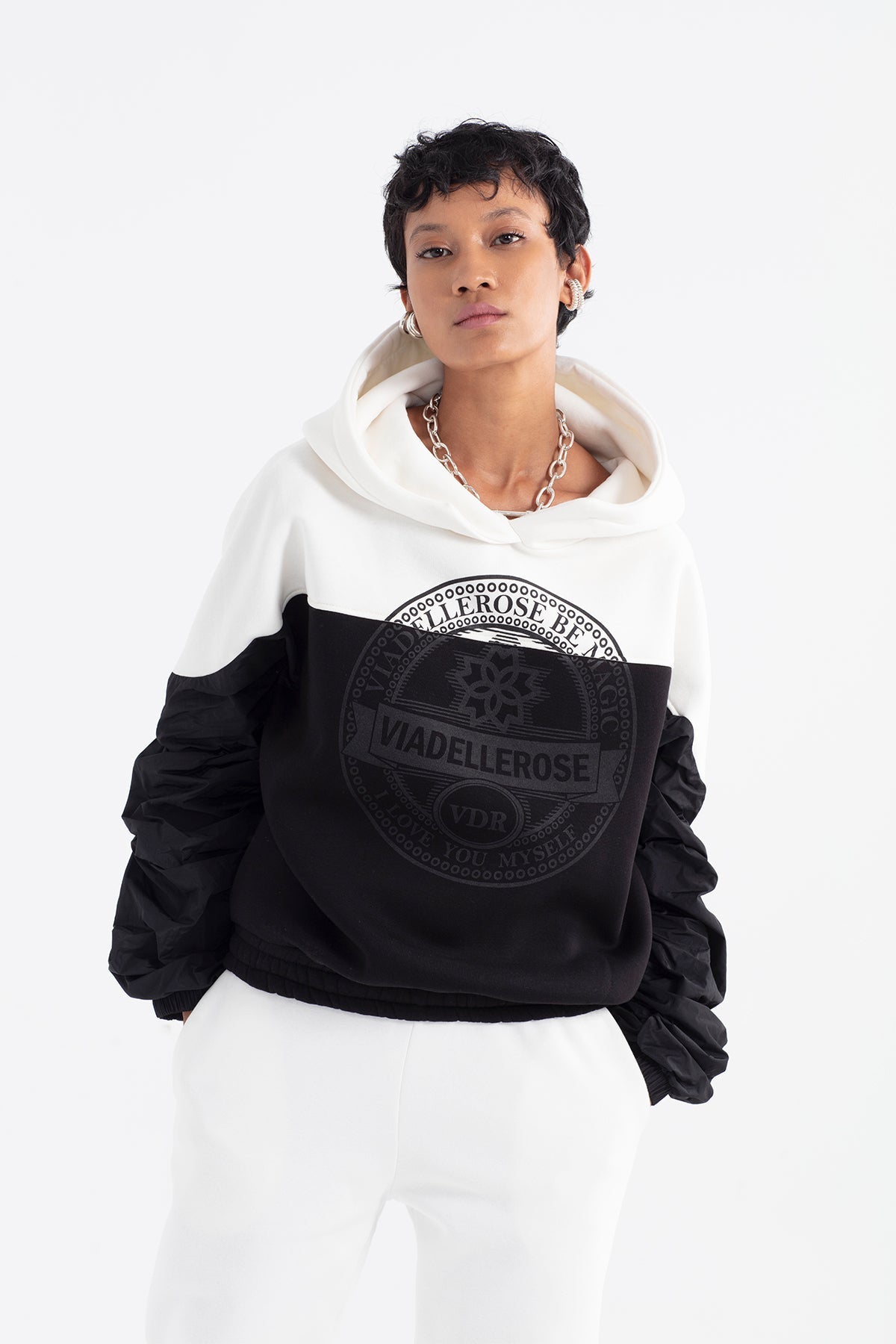 Siyah Ekru Sweatshirt 12130