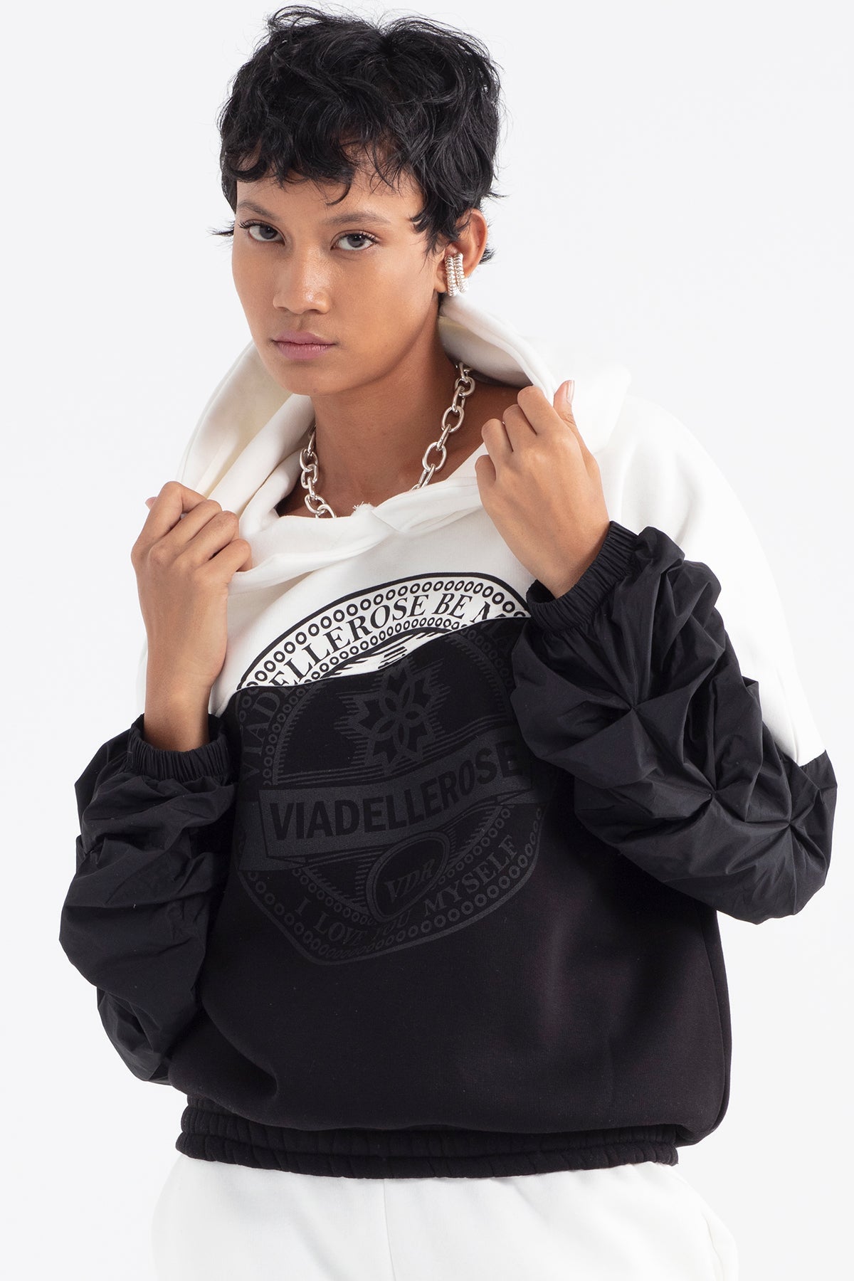 Siyah Ekru Sweatshirt 12130