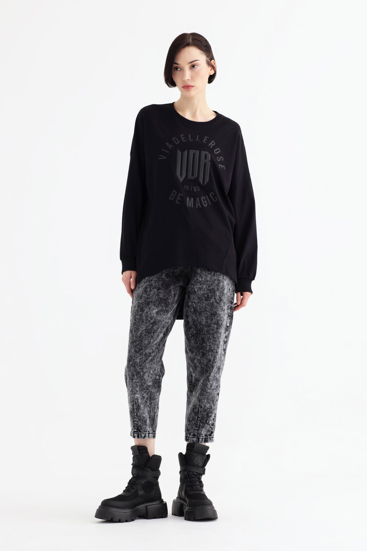 Siyah Uzun T-shirt 12187