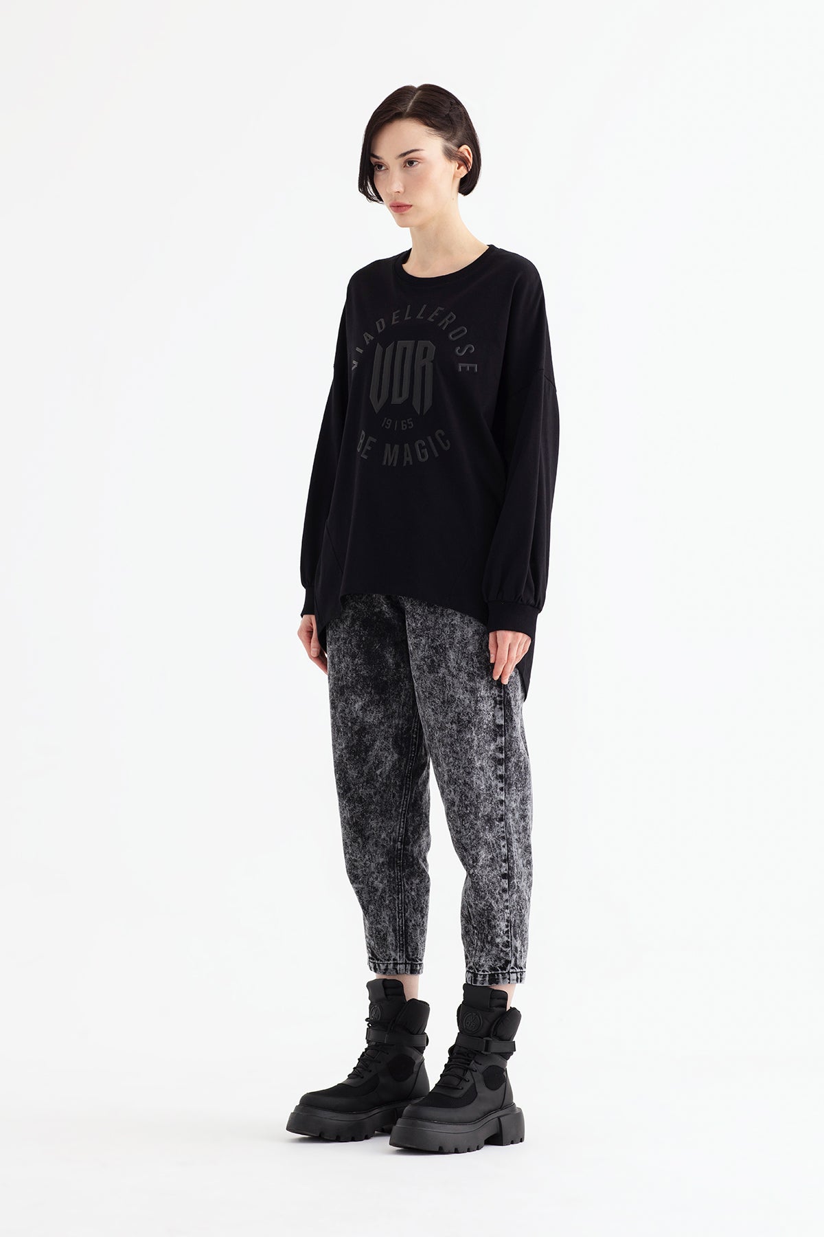 Siyah Uzun T-shirt 12187