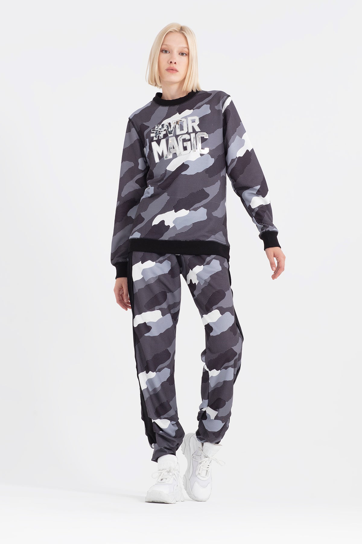 Siyah Gri Sweatshirt 12316
