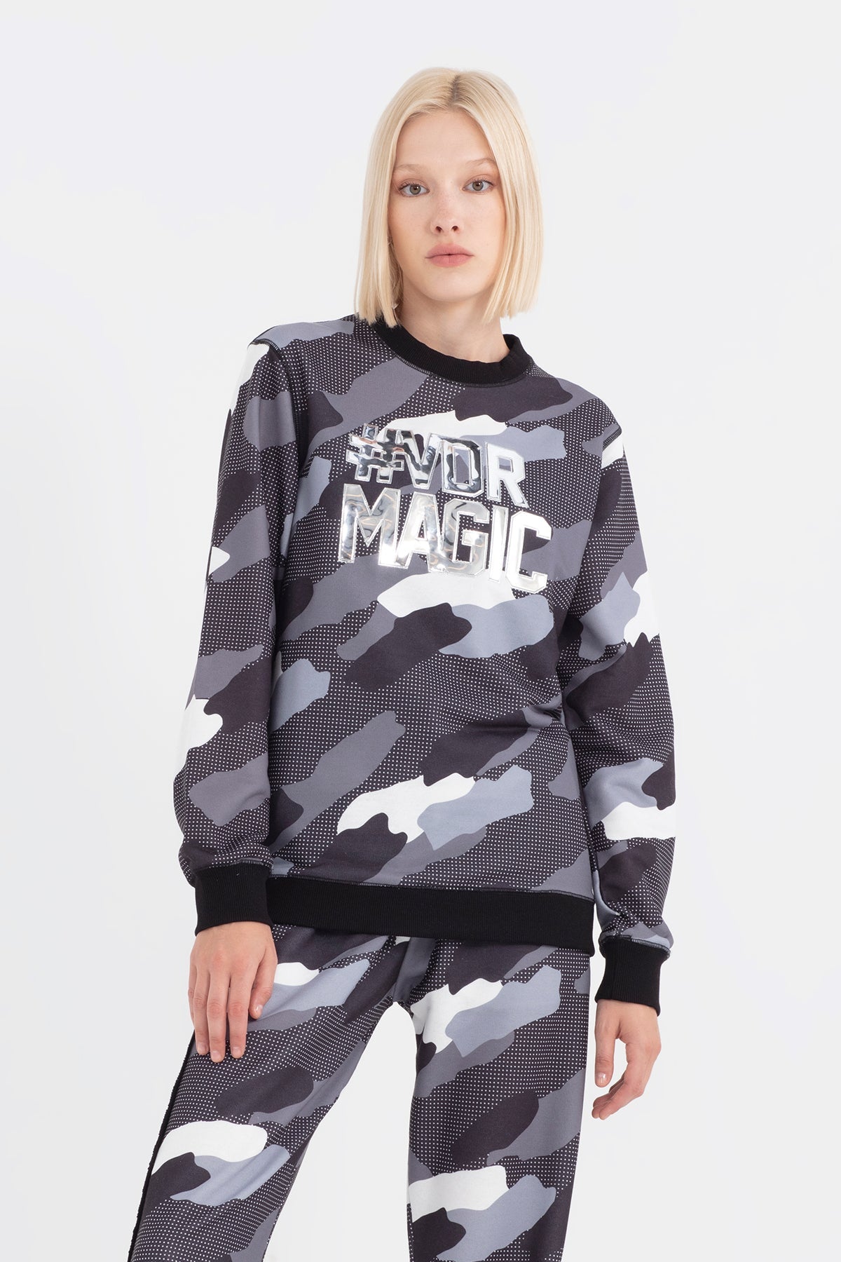 Siyah Gri Sweatshirt 12316