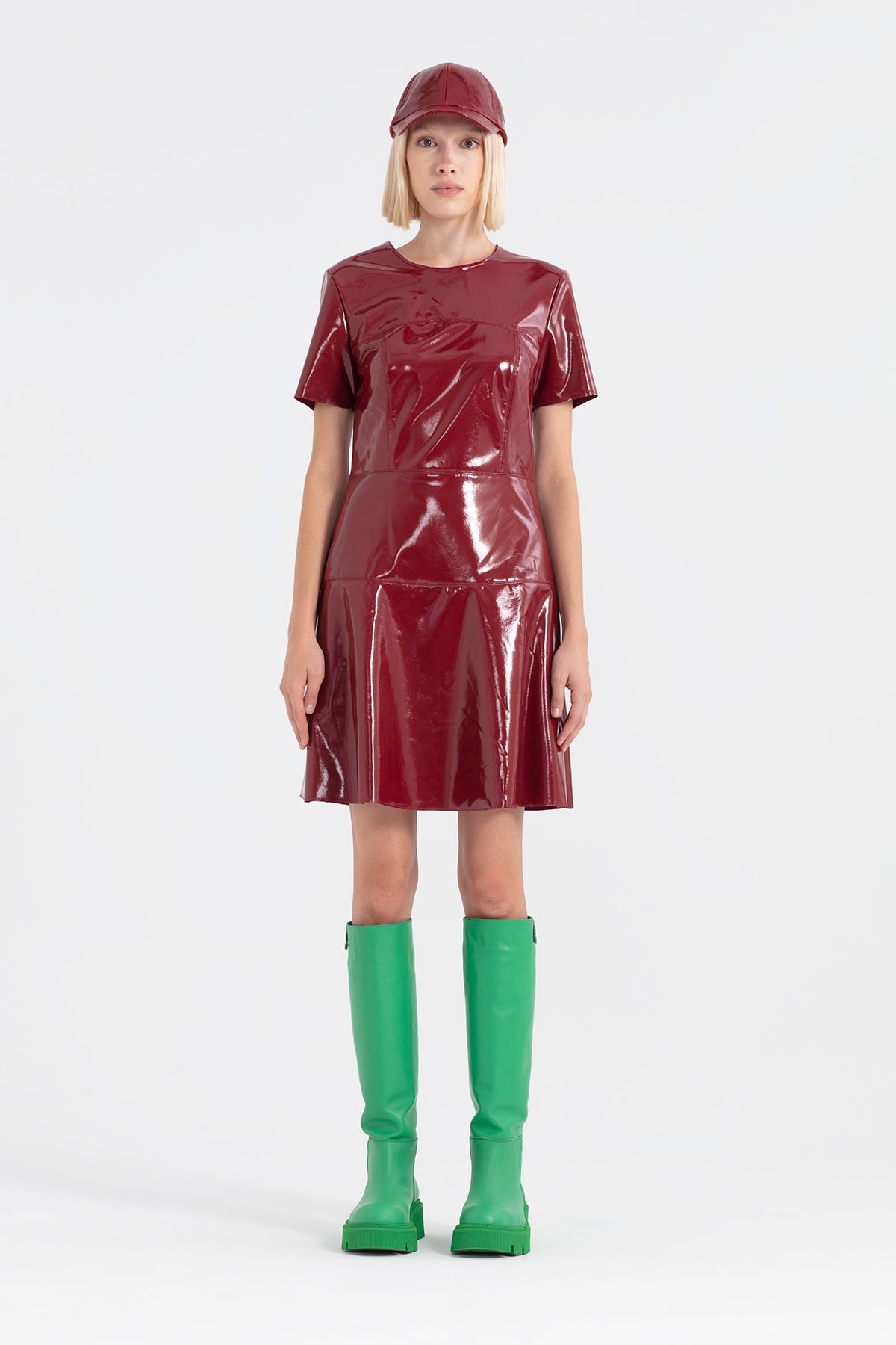 Bordo Elbise 12328