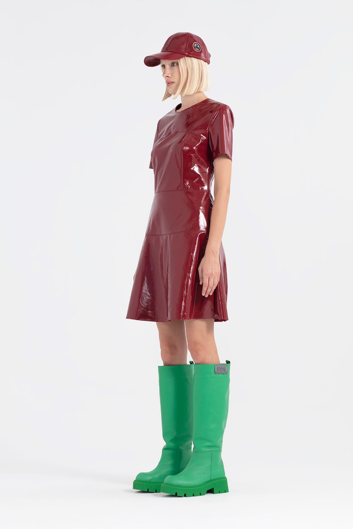 Bordo Elbise 12328