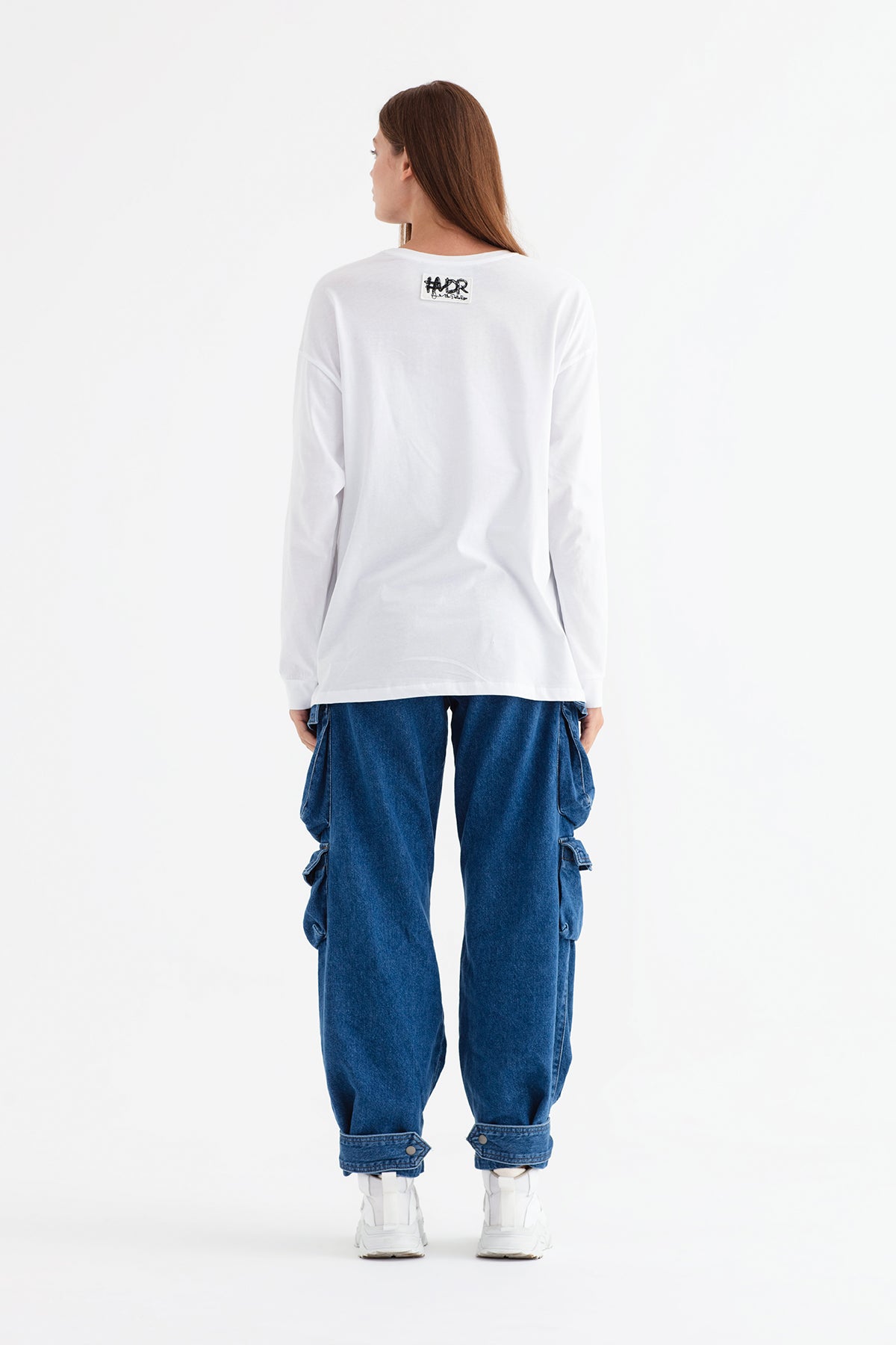 Beyaz Uzun T-shirt 12355