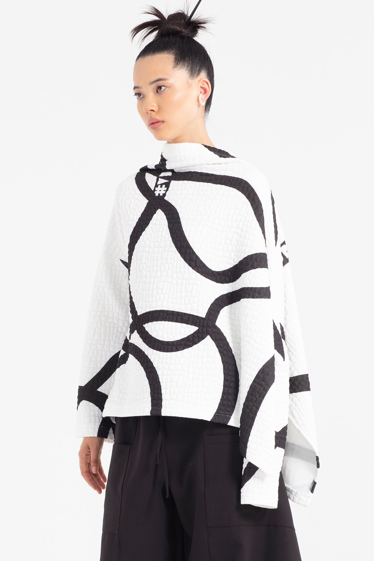 Ekru Siyah Sweatshirt 12365