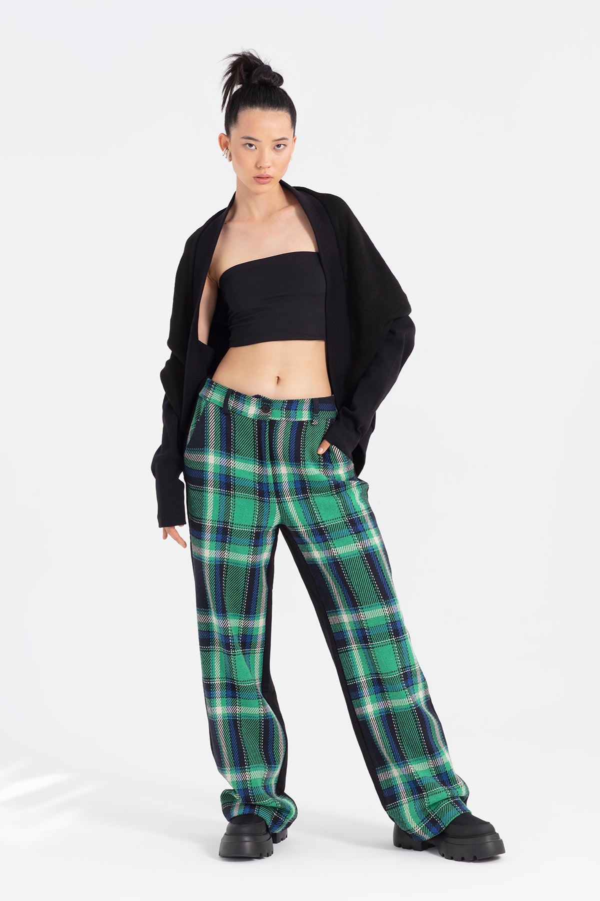 Yesil Siyah Pantolon 12371