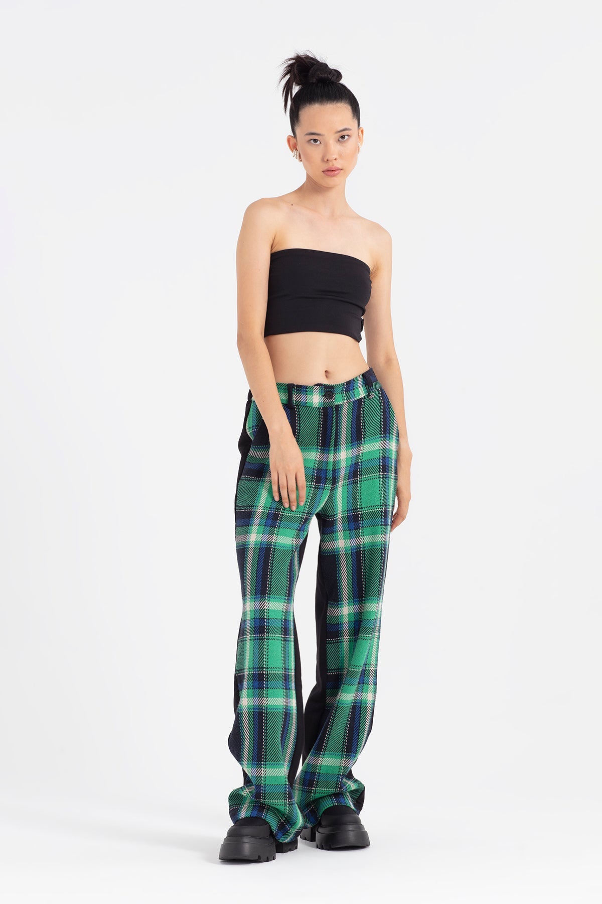 Yesil Siyah Pantolon 12371