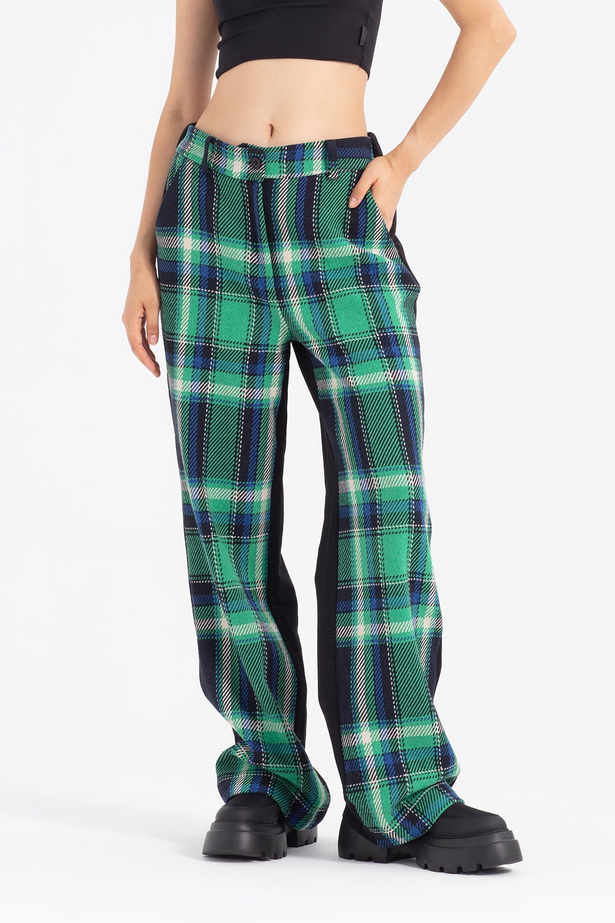Yesil Siyah Pantolon 12371