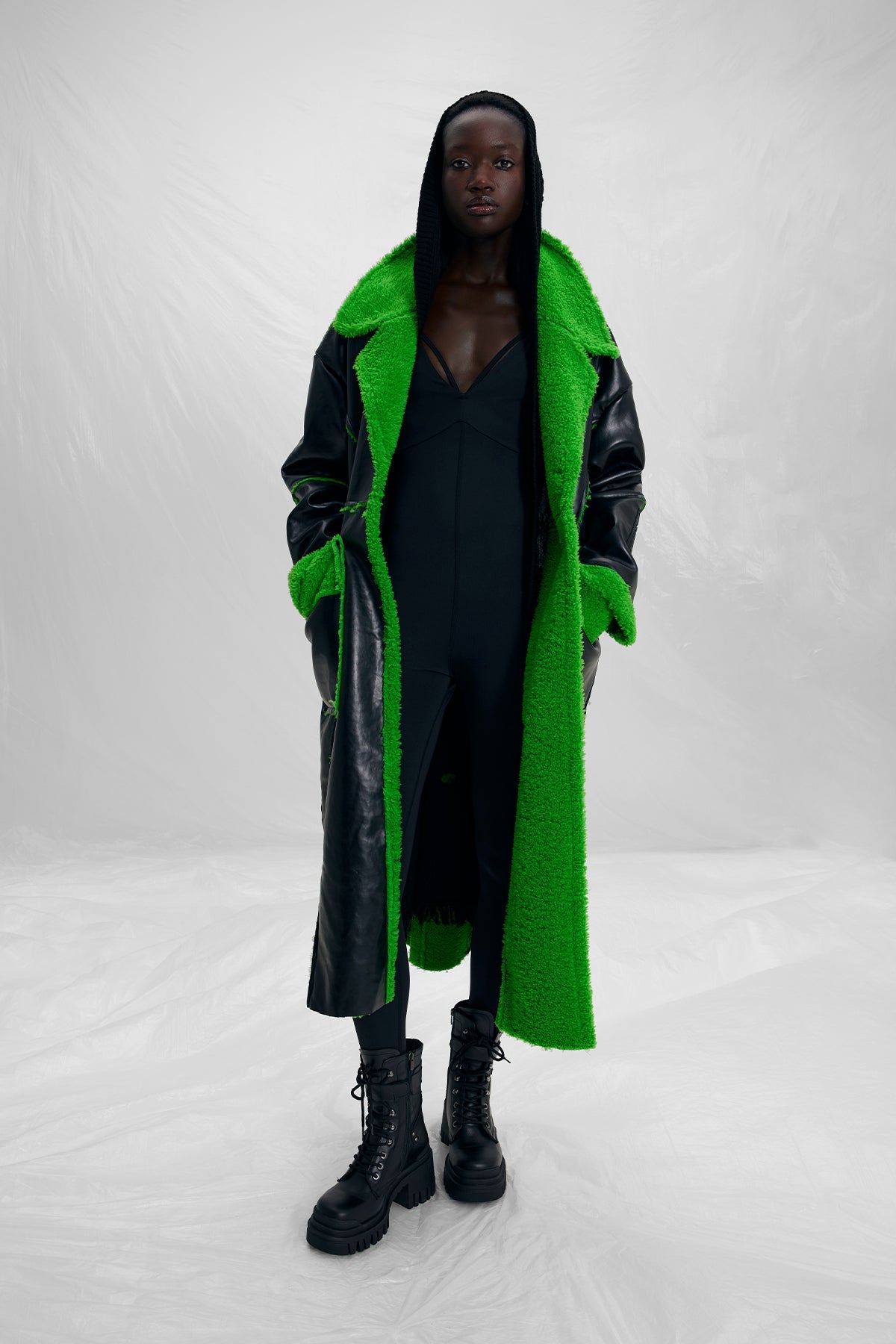 Siyah Yesil Ceket 14242