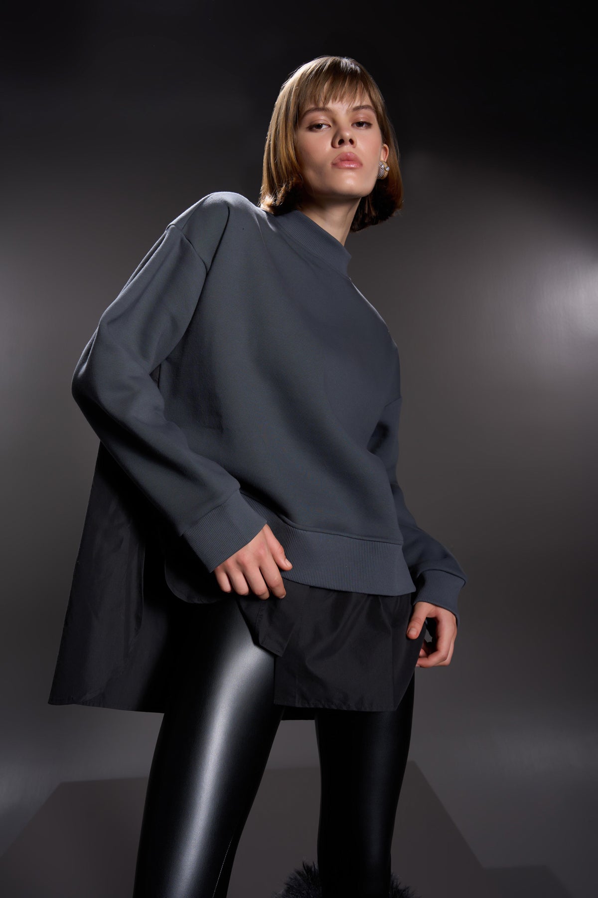 Antrasit Siyah Sweatshirt 16055