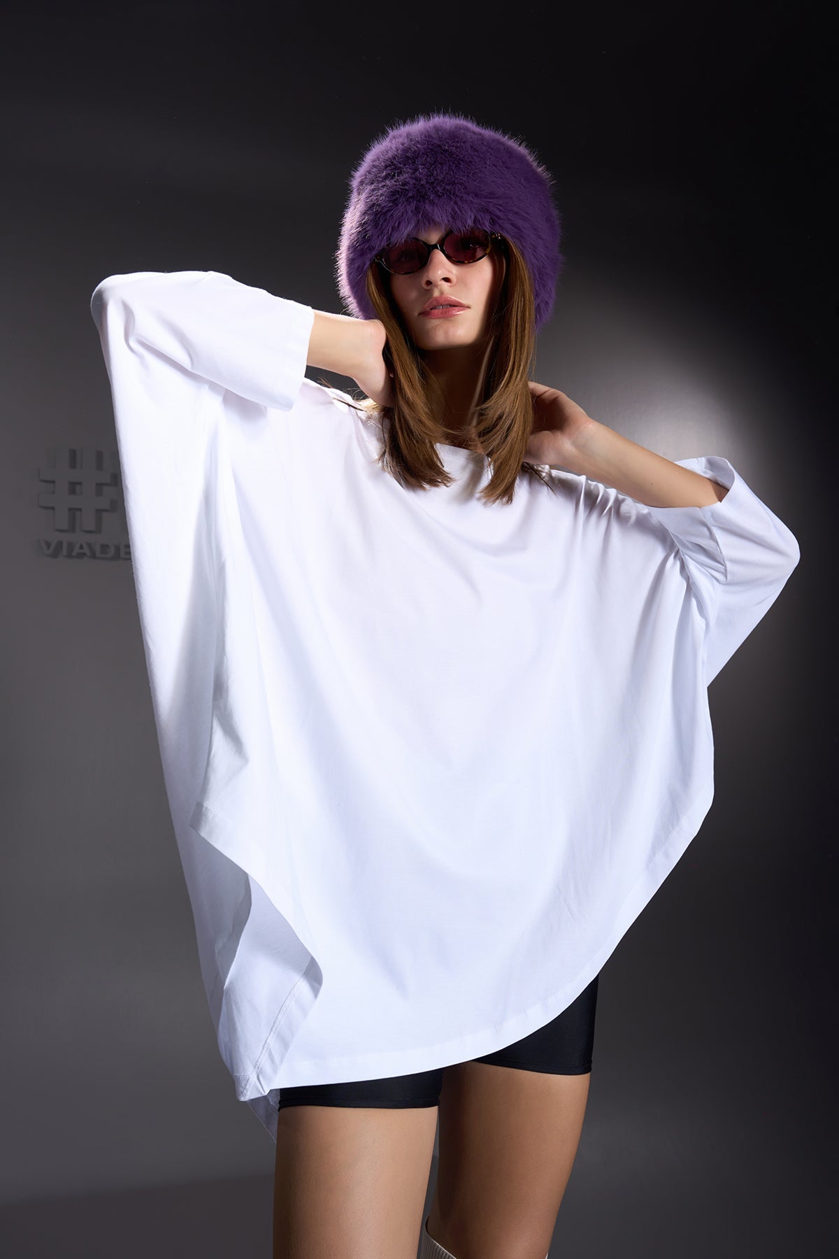 Beyaz Uzun T-shirt 16088