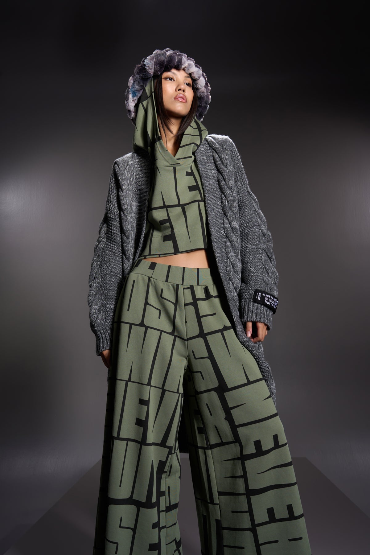 Su Yesili Siyah Sweatshirt 16124