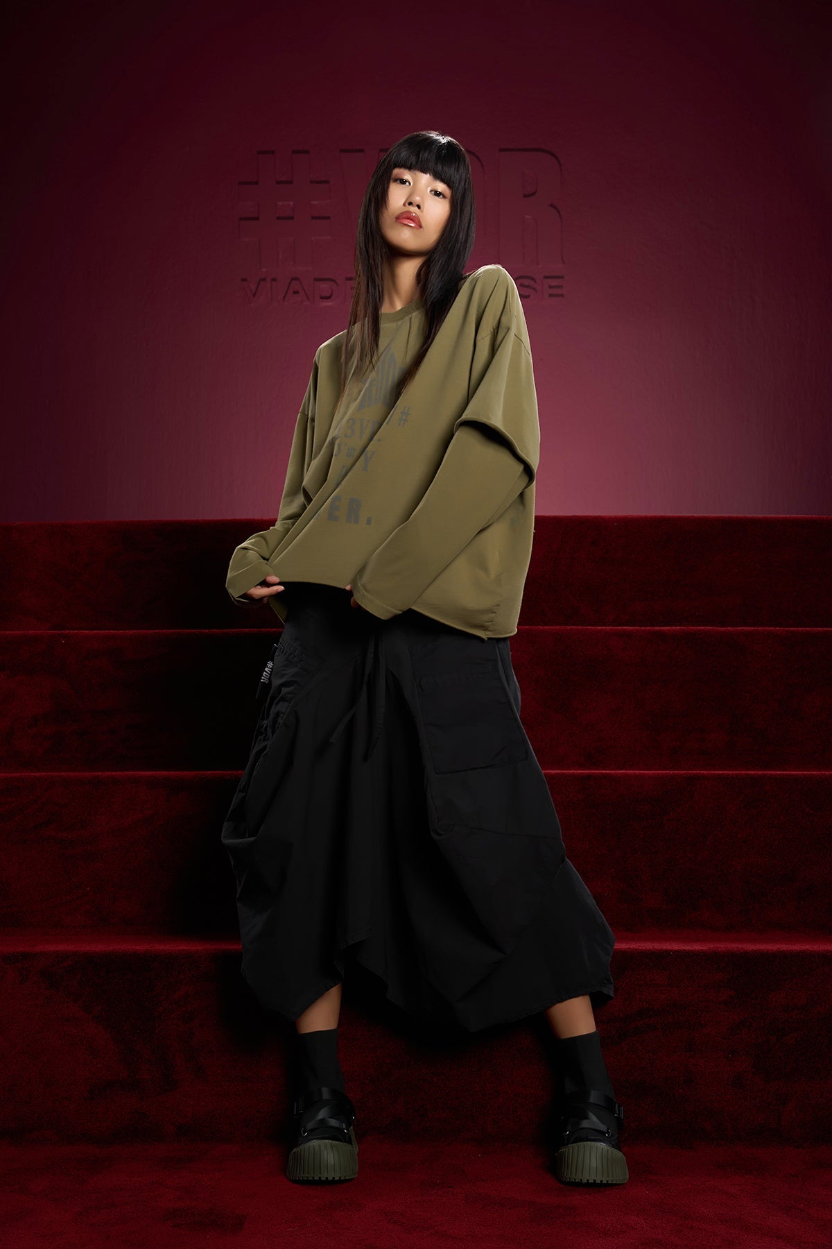 Yesil Uzun T-shirt 16144