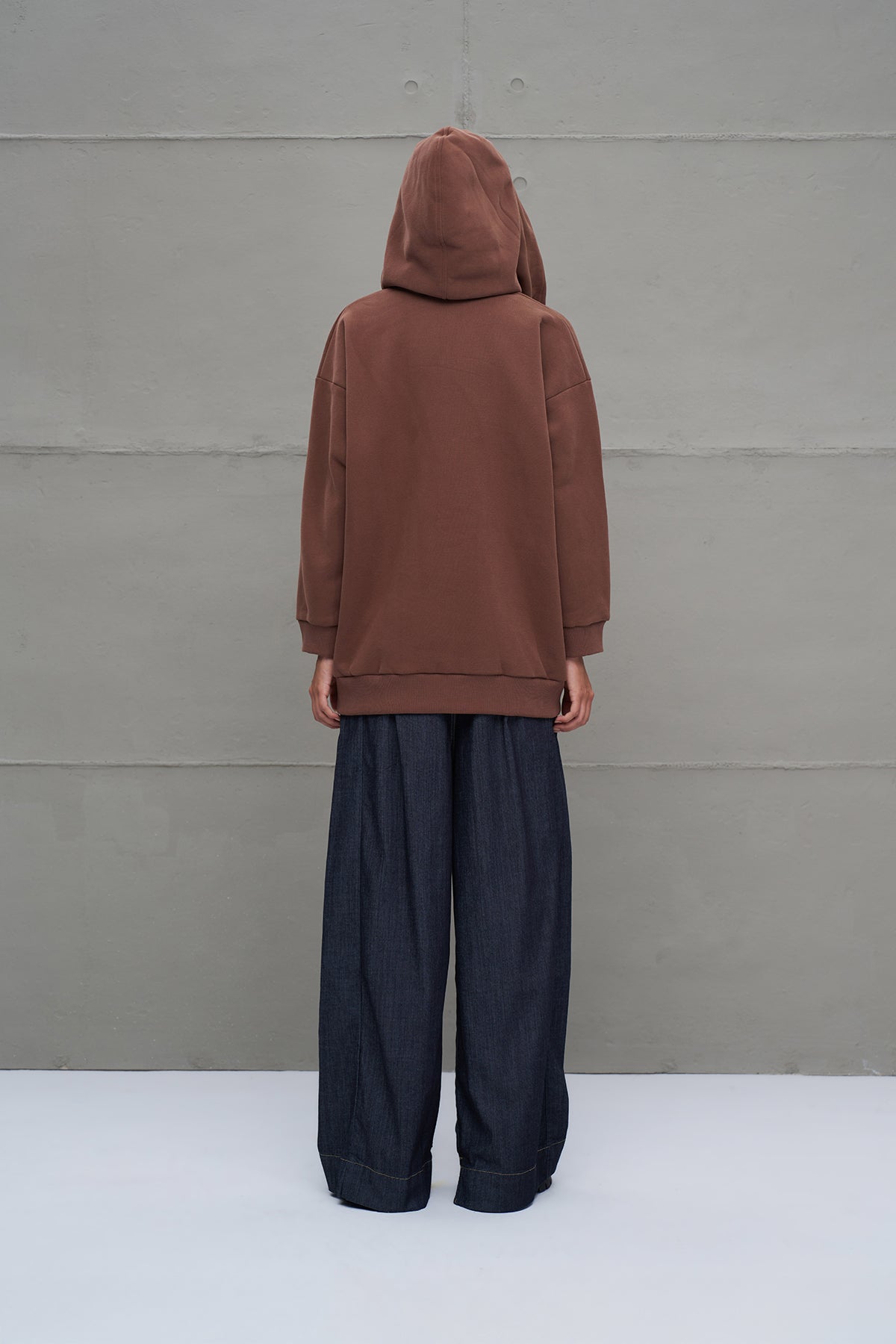 Kahverengi Kapüsonlu Sweatshirt 18023