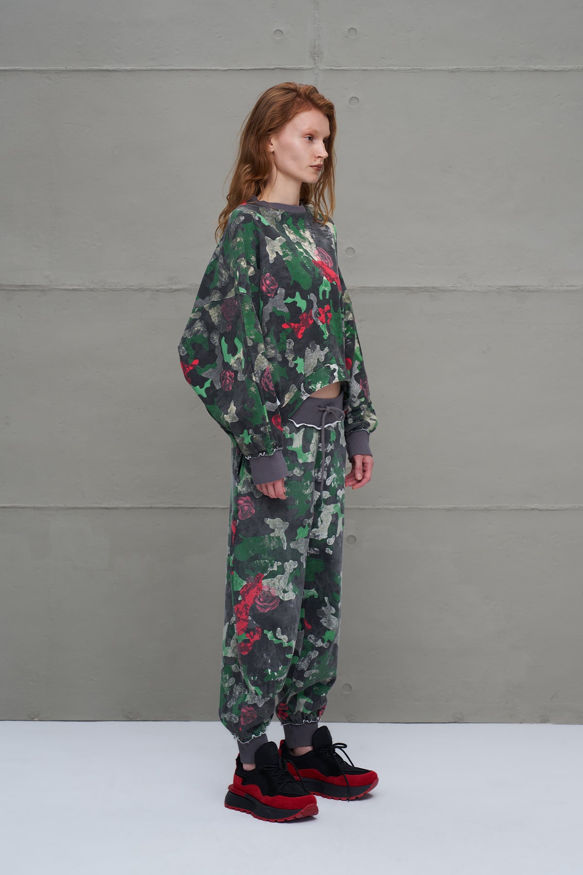 Camo Kamuflaj Desenli Oversize Sweatshirt 18024