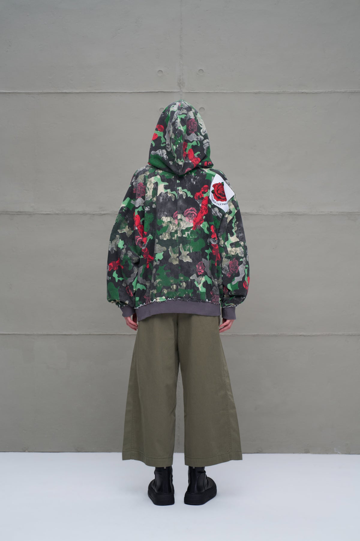 Camo Kamuflaj Desenli Oversize Kapüsonlu Sweatshirt 18025