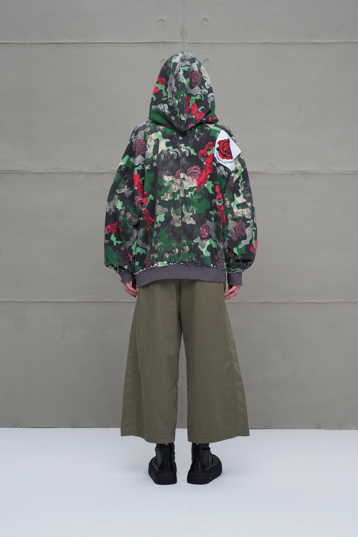 Camo Kamuflaj Desenli Oversize Kapüsonlu Sweatshirt 18025